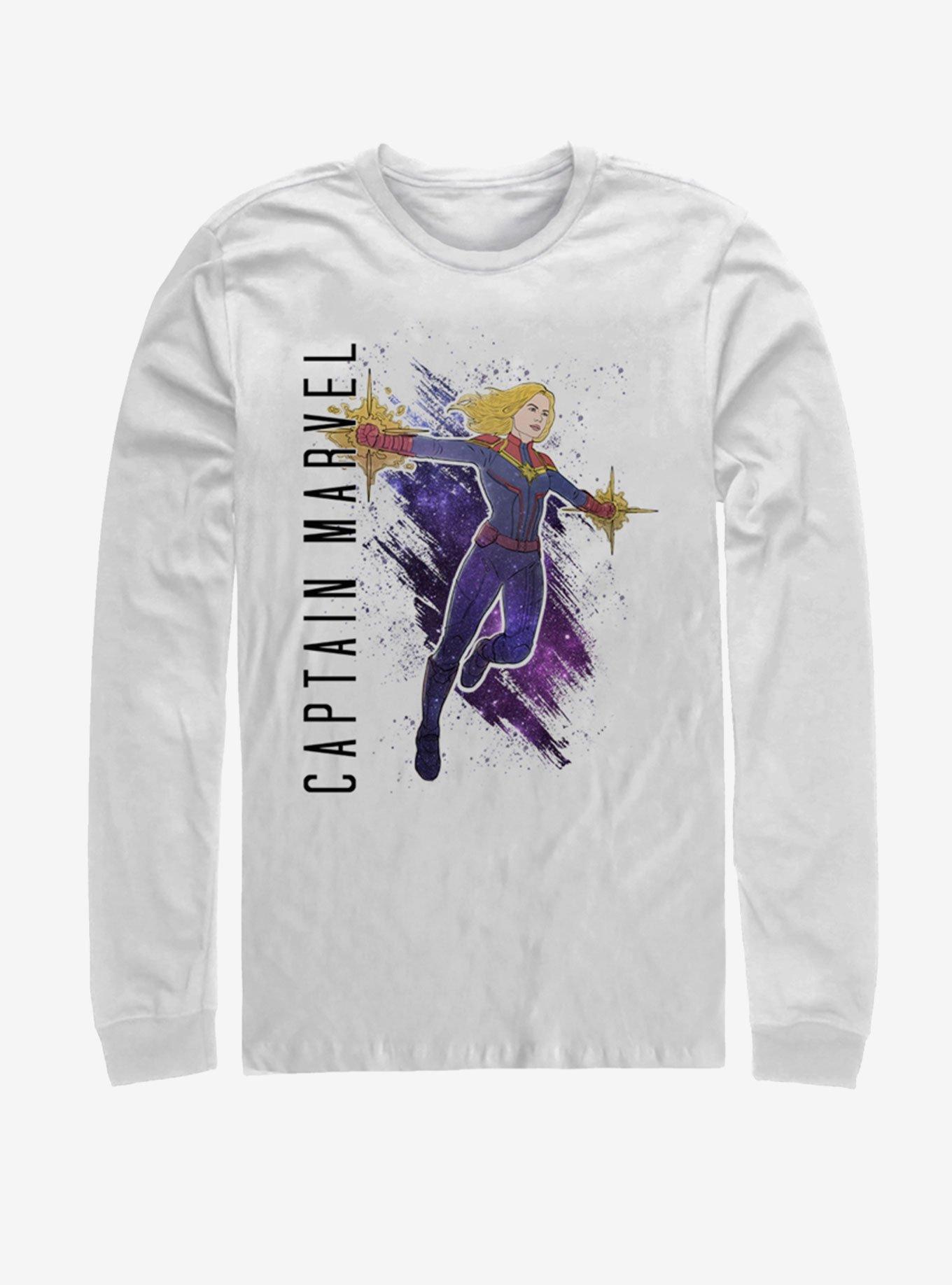 Marvel Avengers: Endgame Captain Marvel Painted Long-Sleeve T-Shirt, , hi-res