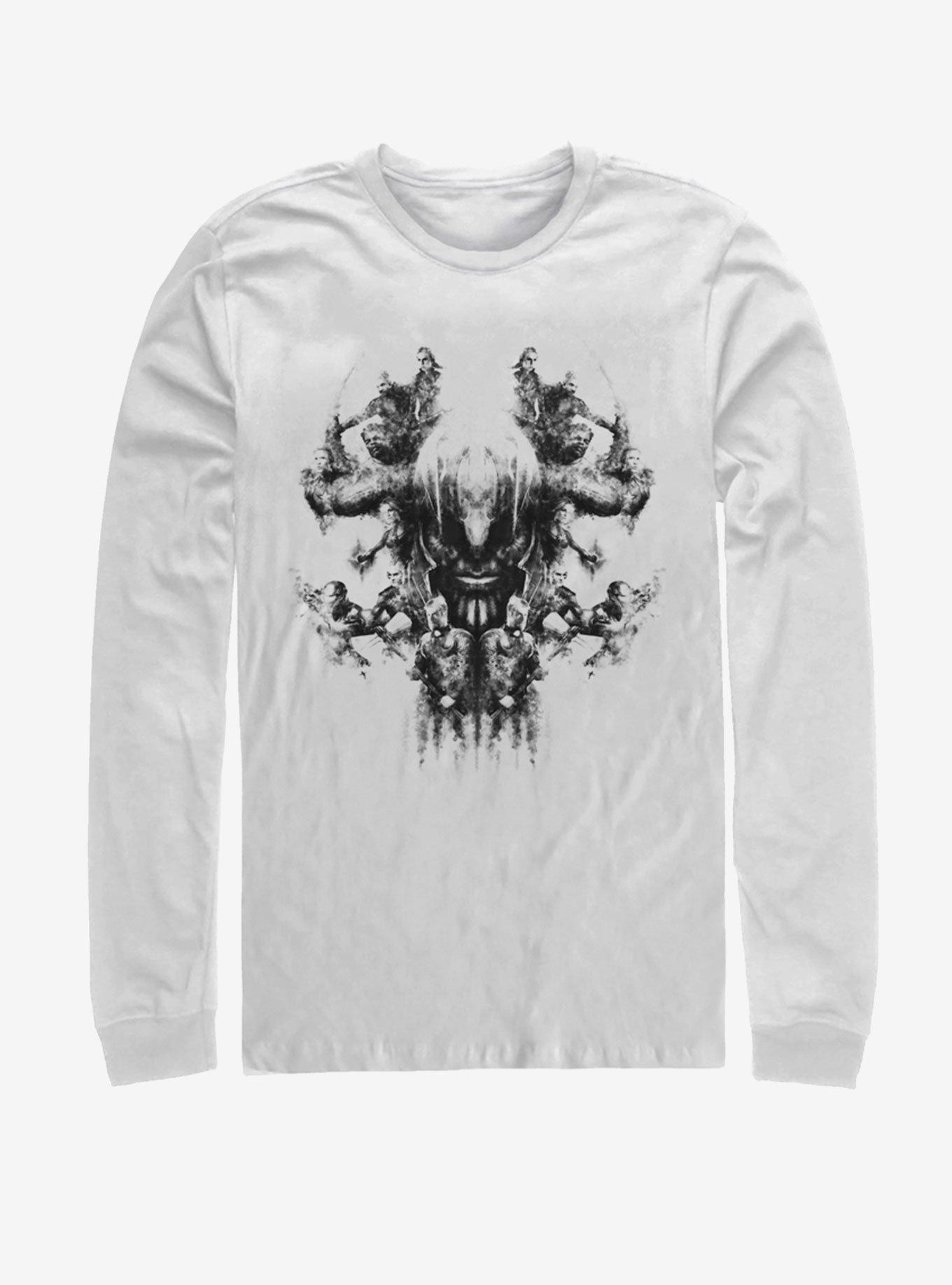 Marvel Avengers: Endgame Smoke Skull Long-Sleeve T-Shirt, WHITE, hi-res