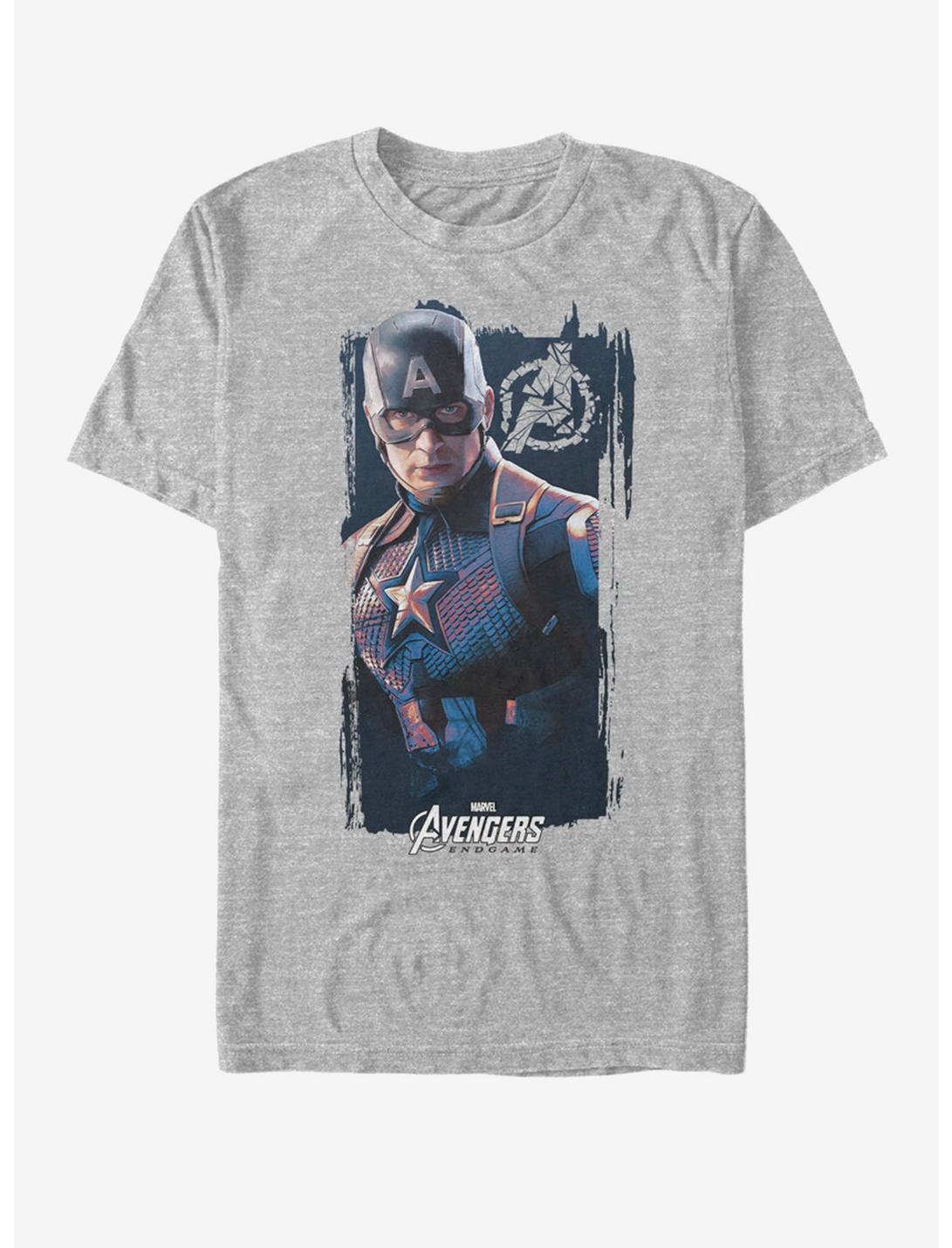 Marvel Avengers: Endgame Captain America Banner T-Shirt, ATH HTR, hi-res