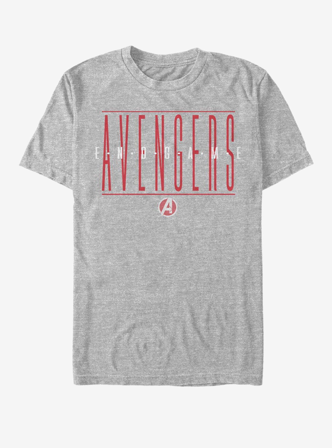 Marvel Avengers: Endgame Strikethrough Text T-Shirt, ATH HTR, hi-res