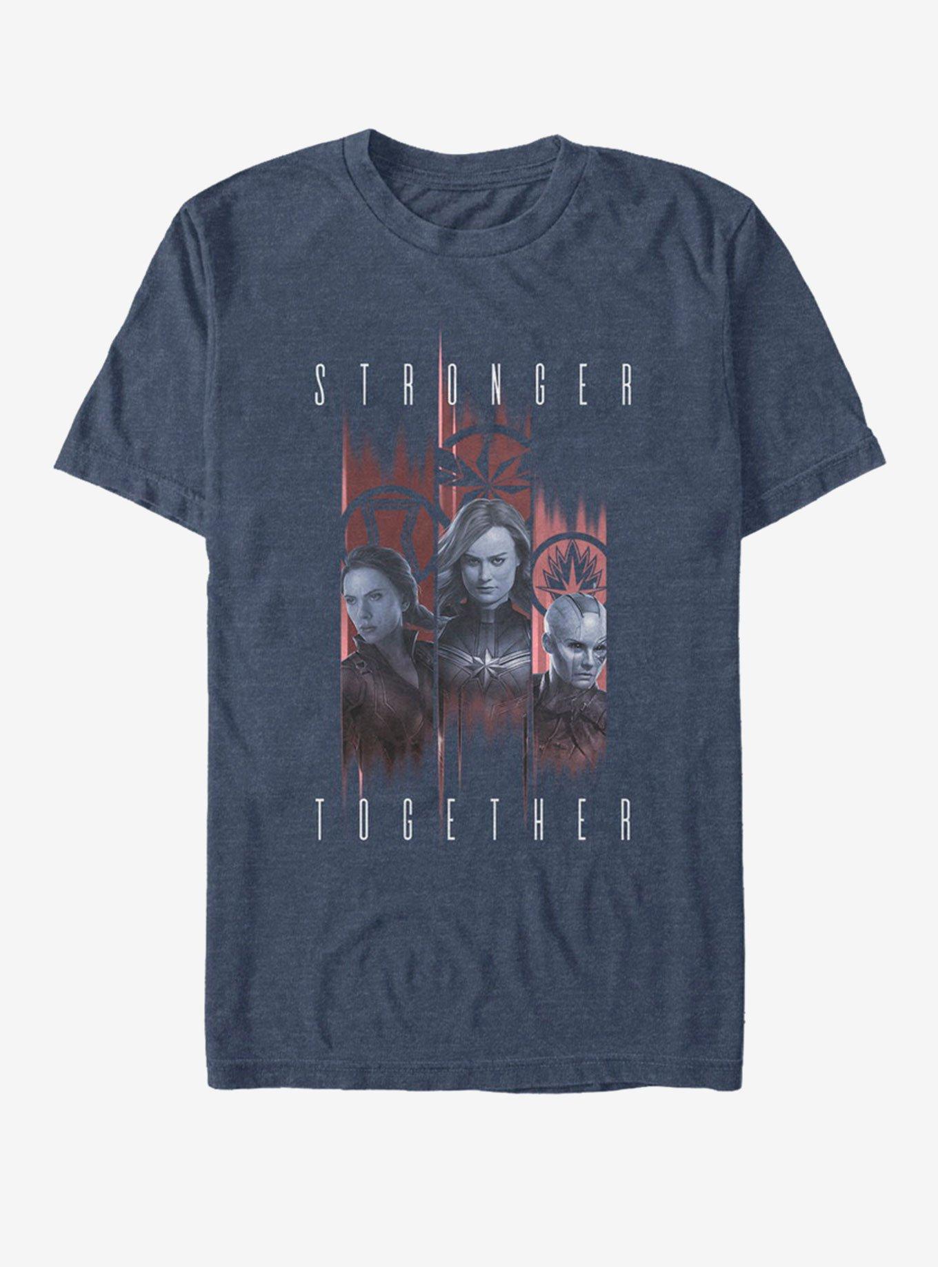 Marvel Avengers: Endgame Stronger Trio T-Shirt, NAVY HTR, hi-res