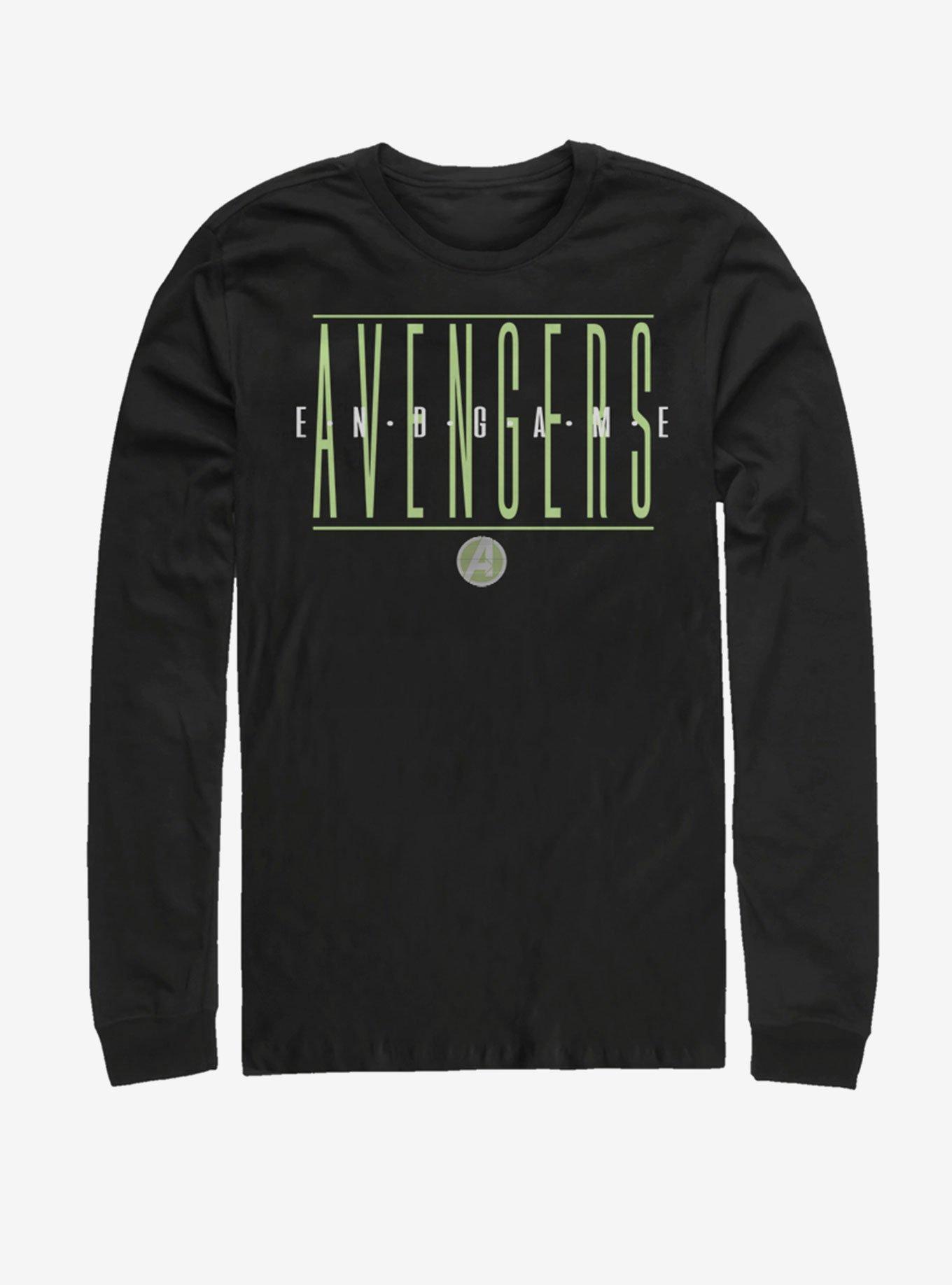 Marvel Avengers: Endgame Strikethrough Text Long-Sleeve T-Shirt, , hi-res