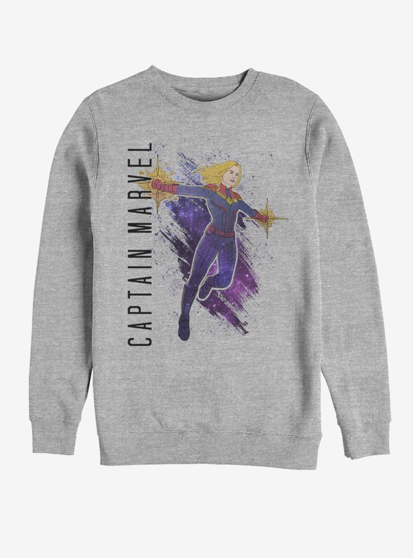 Marvel Avengers: Endgame Captain Marvel Painted Sweatshirt, , hi-res