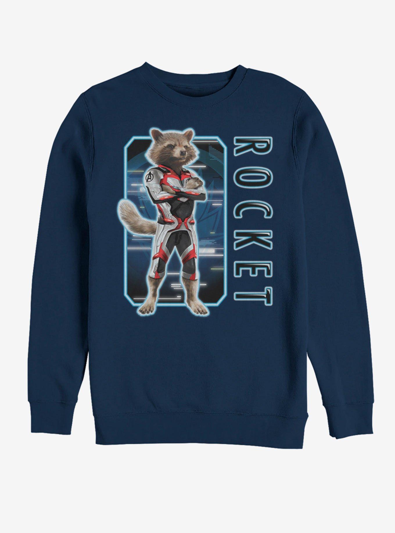 Marvel Avengers: Endgame Rocket Armor Solo Box Sweatshirt, NAVY, hi-res