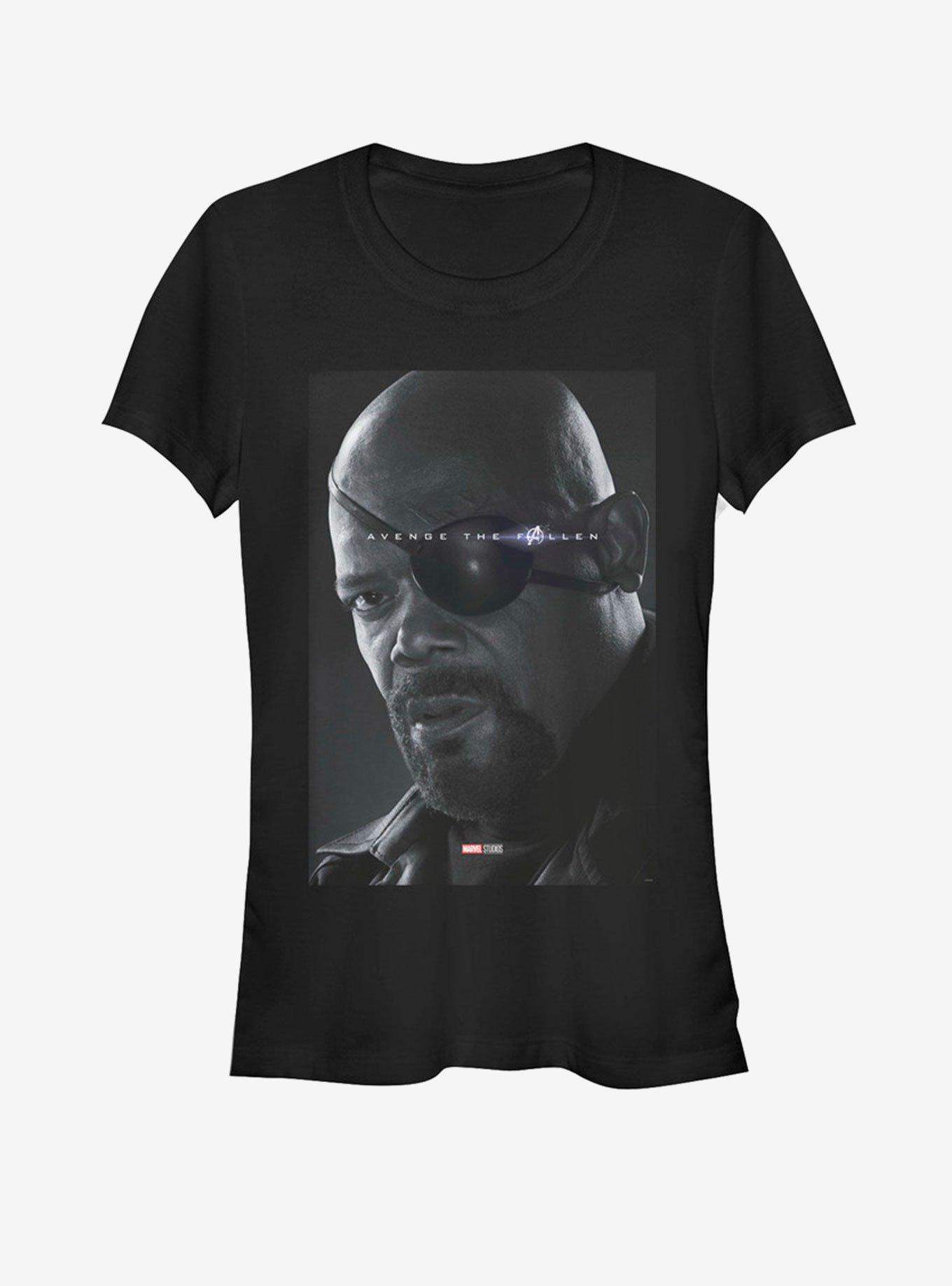 Marvel Avengers: Endgame Avenge Nick Fury Girls T-Shirt, BLACK, hi-res