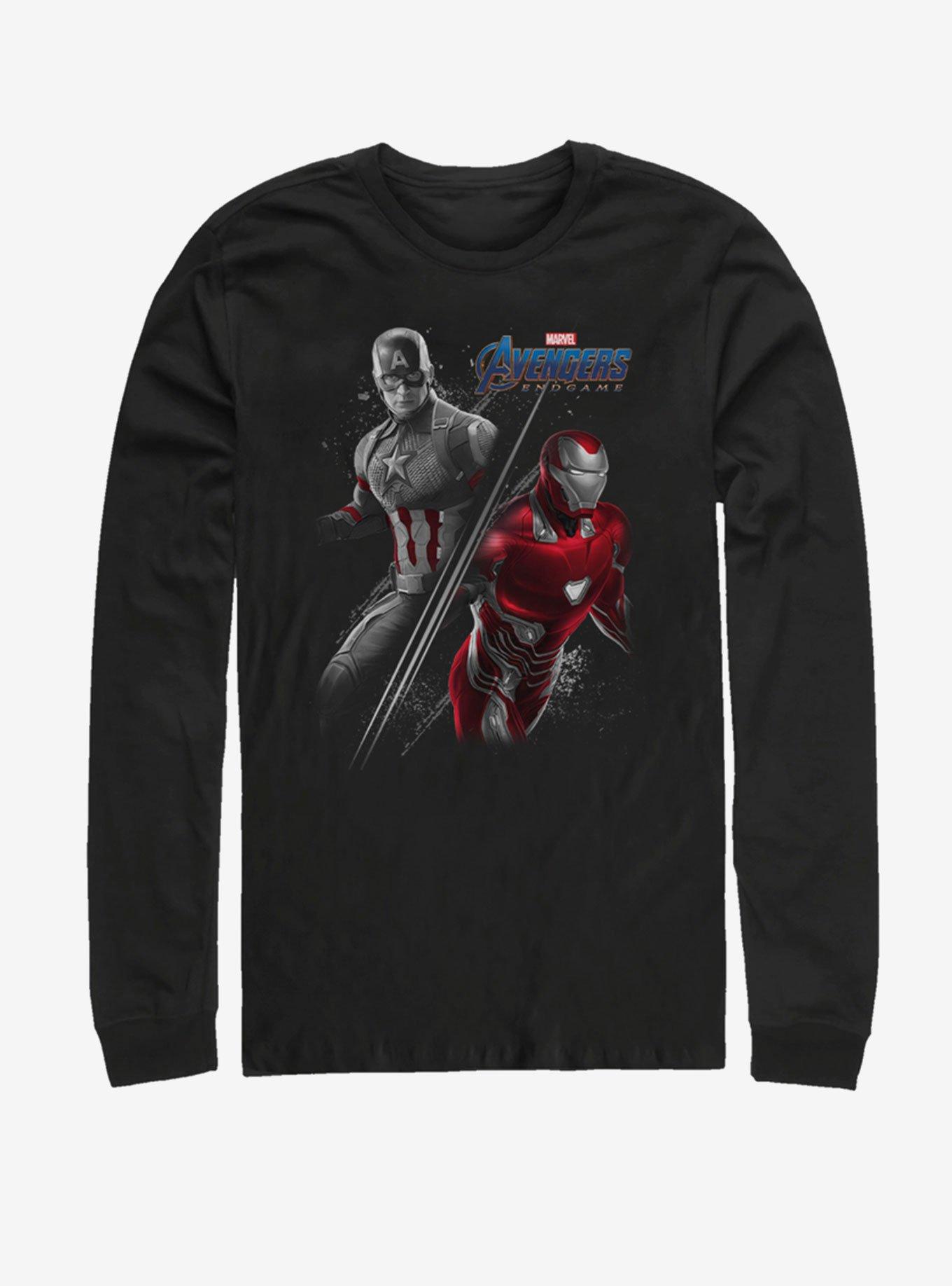 Marvel Avengers: Endgame Captain America and Iron Man Long-Sleeve T-Shirt, , hi-res