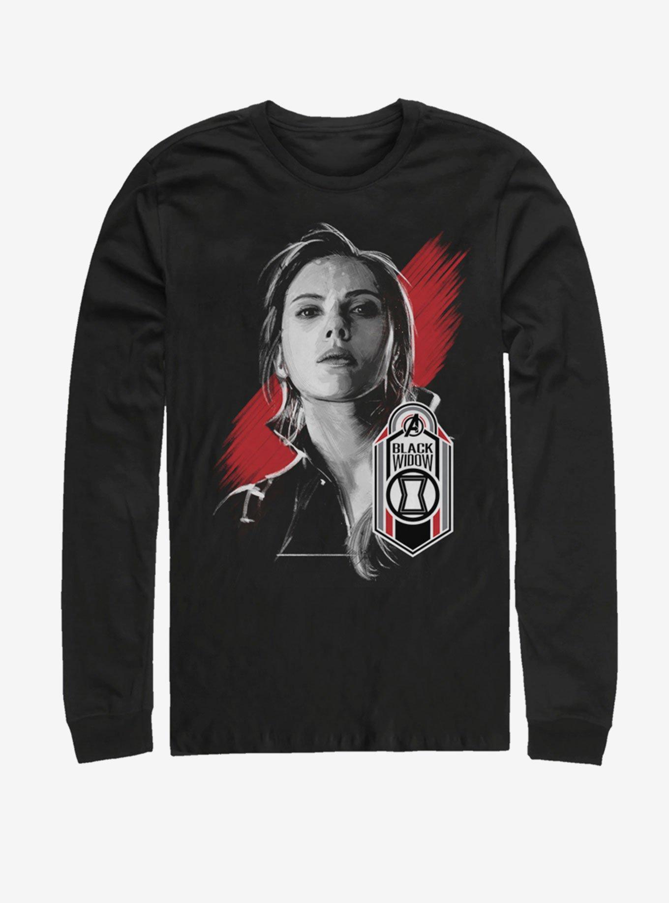 Marvel Avengers: Endgame Black Widow Tag Long-Sleeve T-Shirt, BLACK, hi-res