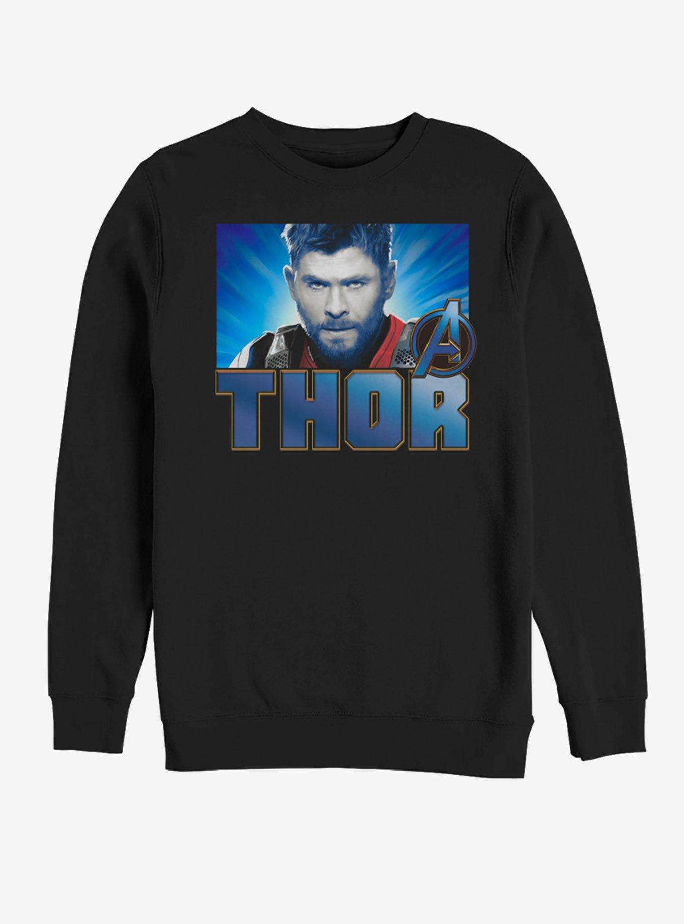 Marvel Avengers: Endgame Thor Gaze Sweatshirt, BLACK, hi-res