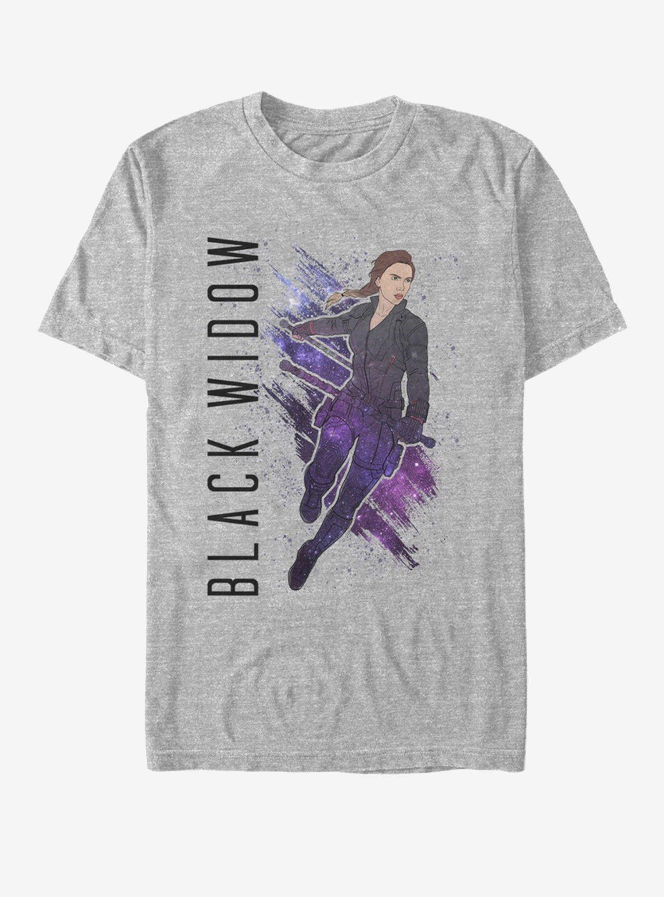 Marvel Avengers: Endgame Black Widow Painted T-Shirt, ATH HTR, hi-res