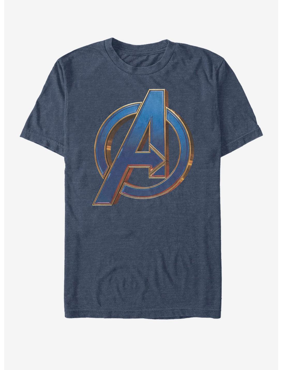 Marvel Avengers: Endgame Blue Logo T-Shirt, NAVY HTR, hi-res