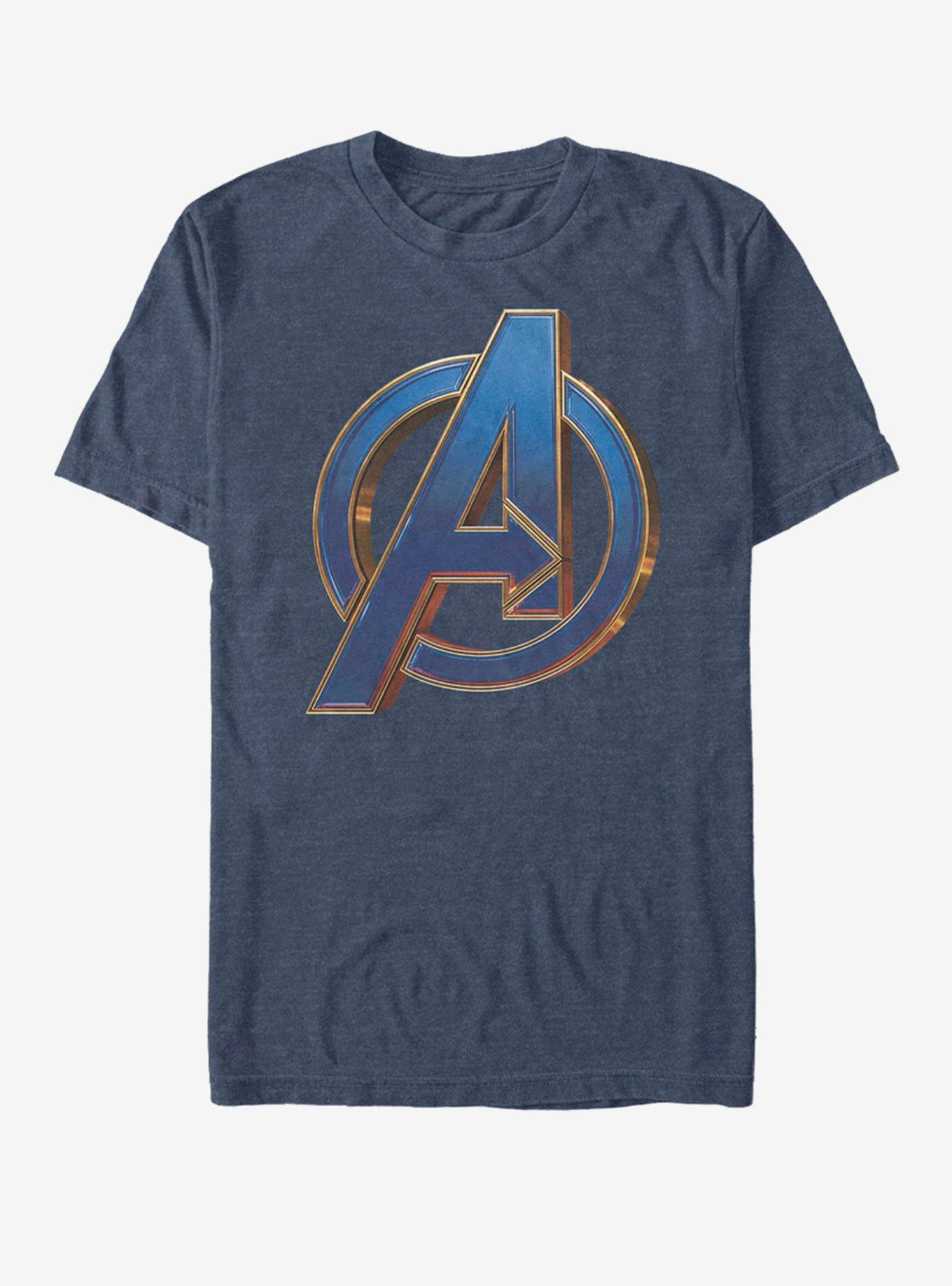 Marvel Avengers: Endgame Blue Logo T-Shirt, NAVY HTR, hi-res