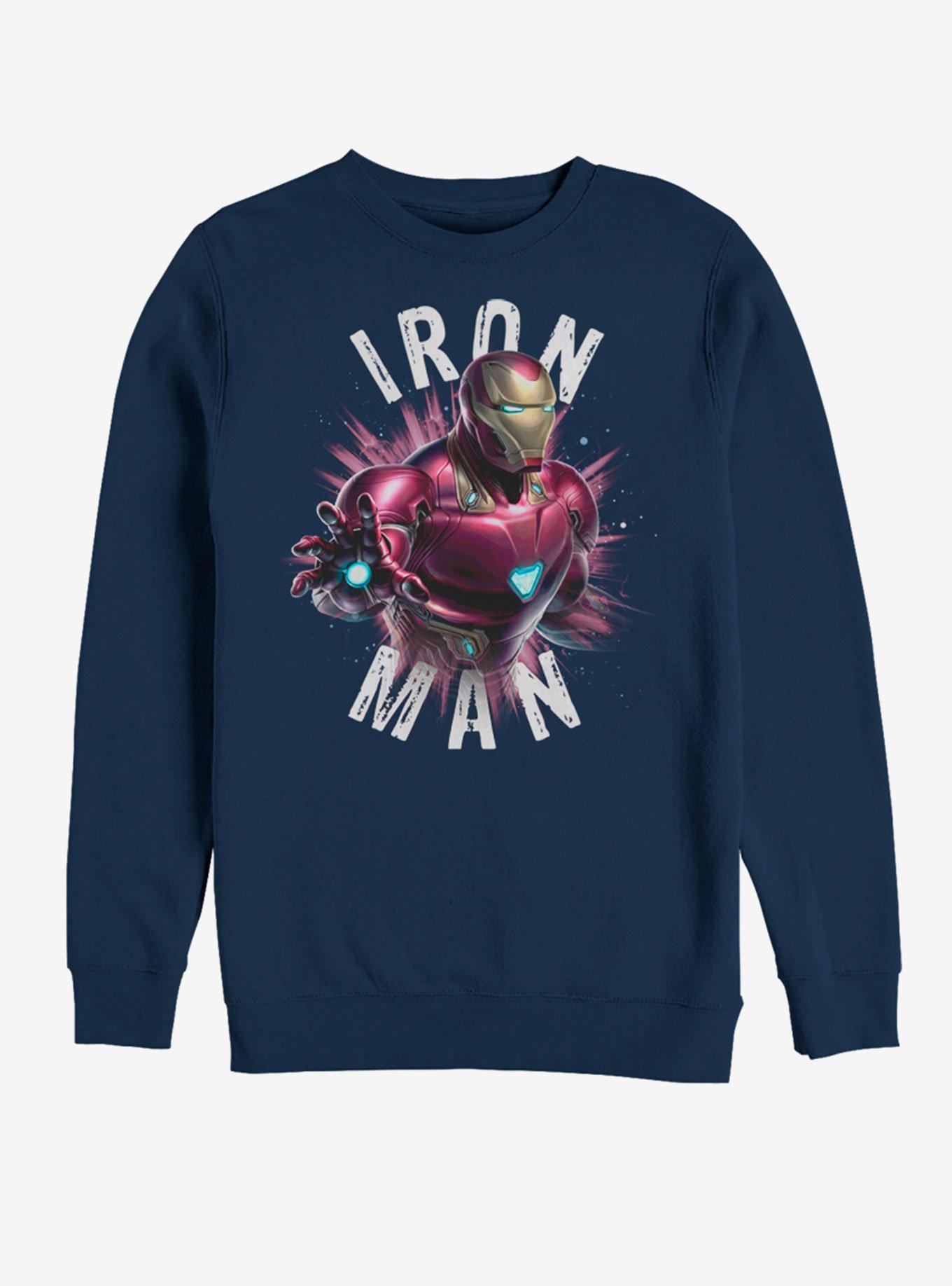 Marvel Avengers: Endgame Iron Man Burst Sweatshirt, NAVY, hi-res