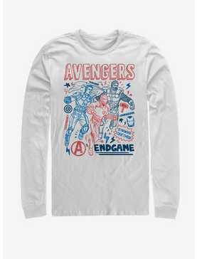 Marvel Avengers: Endgame Earths Mightiest Doodles Long-Sleeve T-Shirt, , hi-res
