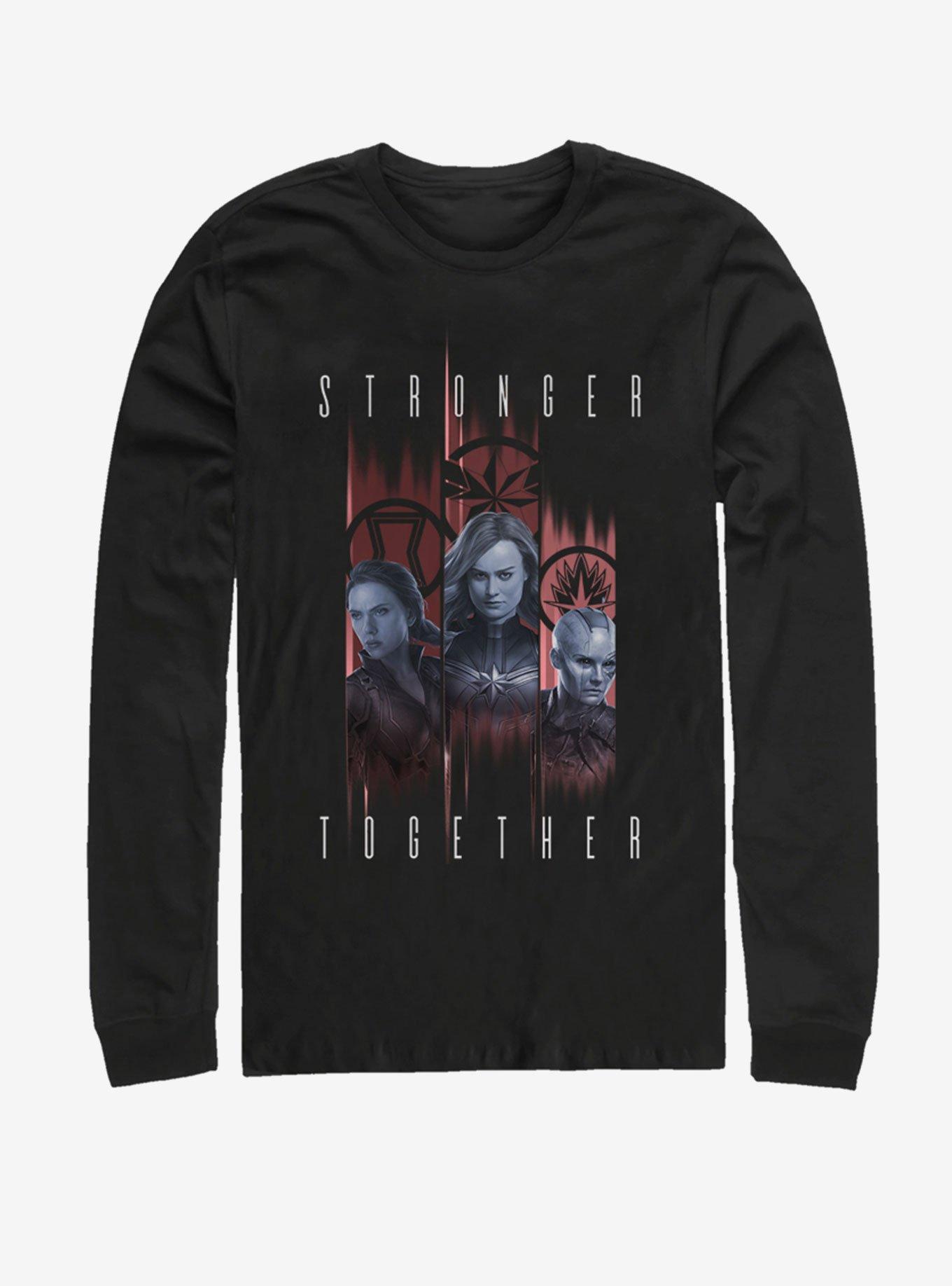 Marvel Avengers: Endgame Stronger Trio Long-Sleeve T-Shirt, BLACK, hi-res