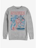Marvel Avengers: Endgame Earths Mightiest Doodles Sweatshirt, ATH HTR, hi-res