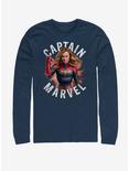Marvel Avengers: Endgame Captain Marvel Burst Long-Sleeve T-Shirt, NAVY, hi-res