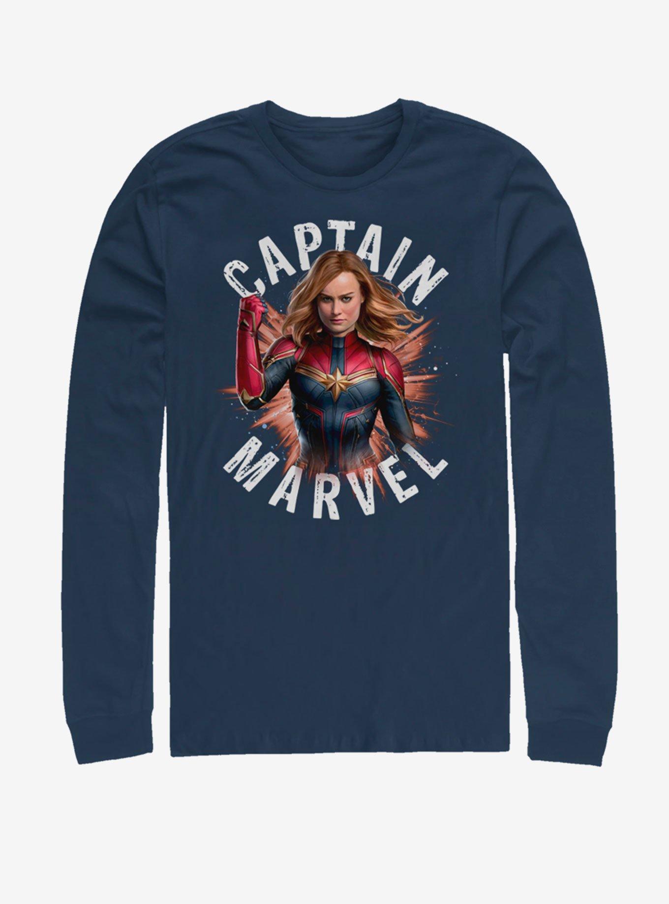 Marvel Avengers: Endgame Captain Marvel Burst Long-Sleeve T-Shirt, , hi-res