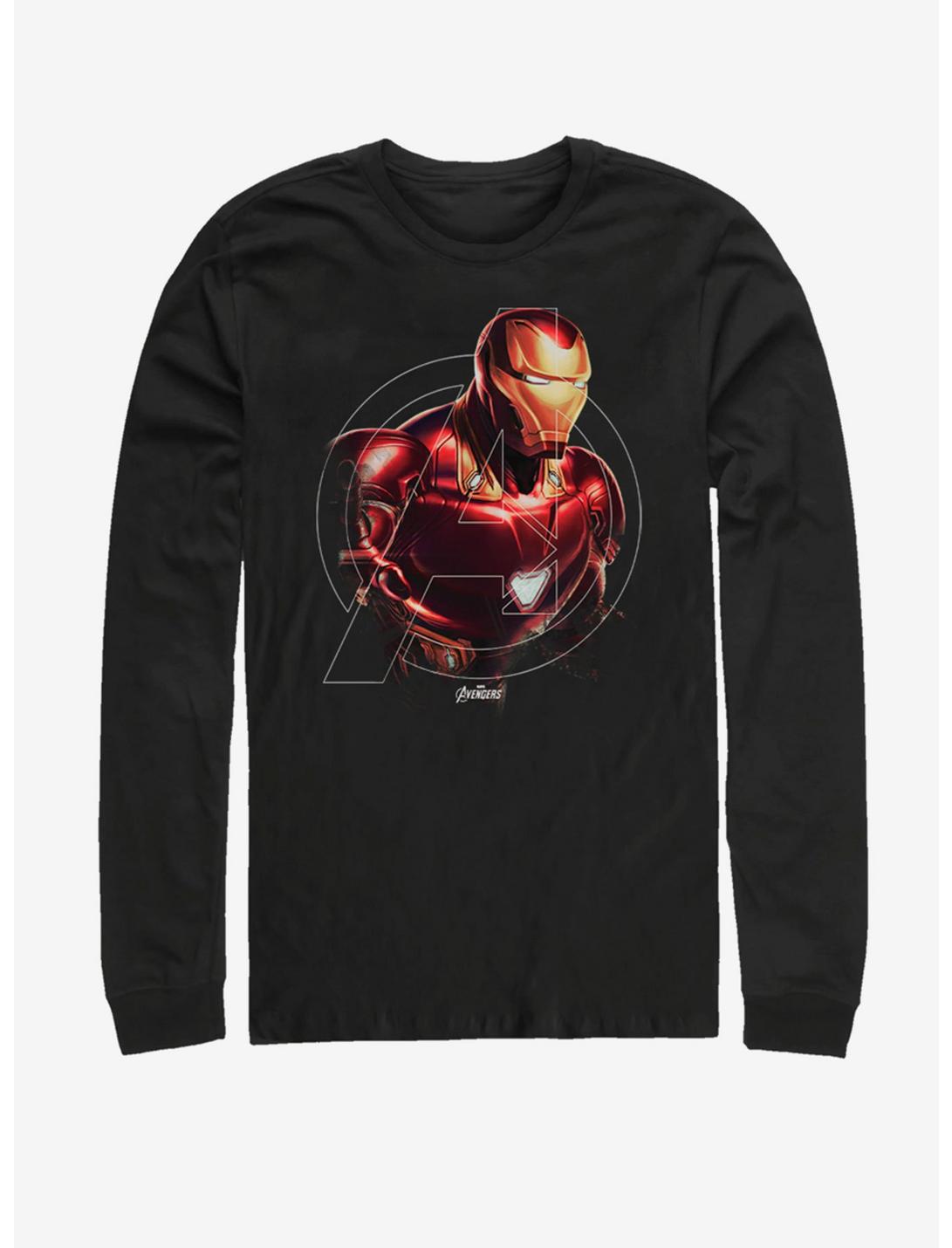 Marvel Avengers: Endgame Iron Man Hero Long-Sleeve T-Shirt, BLACK, hi-res
