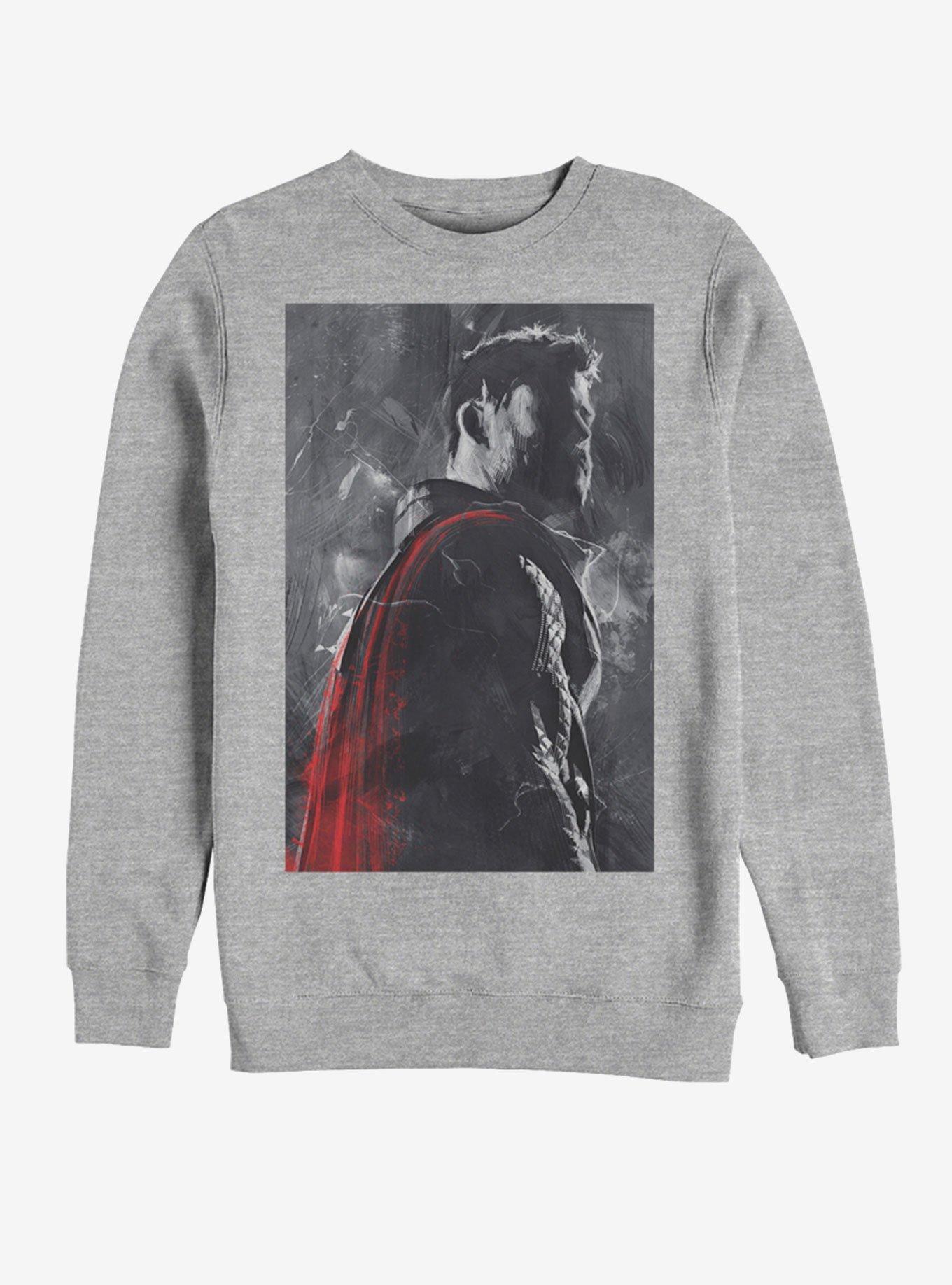 Marvel Avengers: Endgame Thor Painted Sweatshirt, ATH HTR, hi-res