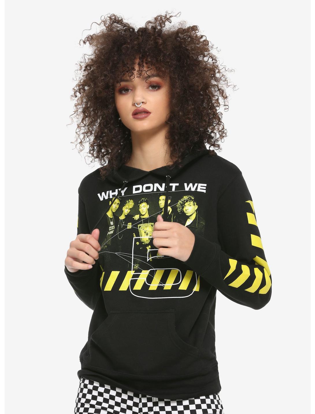 Why Don't We Safety Tape Girls Hoodie, BLACK, hi-res