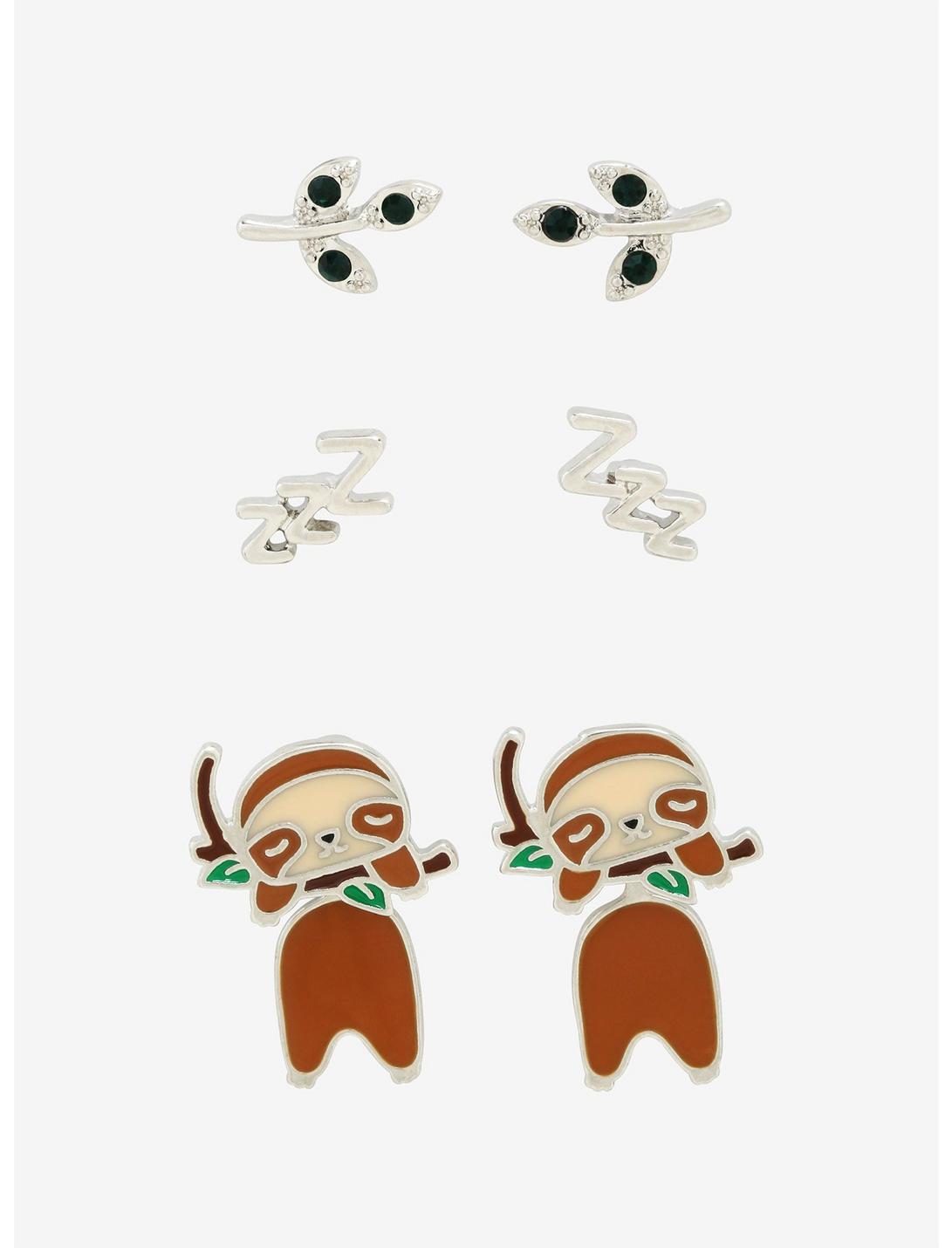Sloth Stud Earring Set - BoxLunch Exclusive, , hi-res