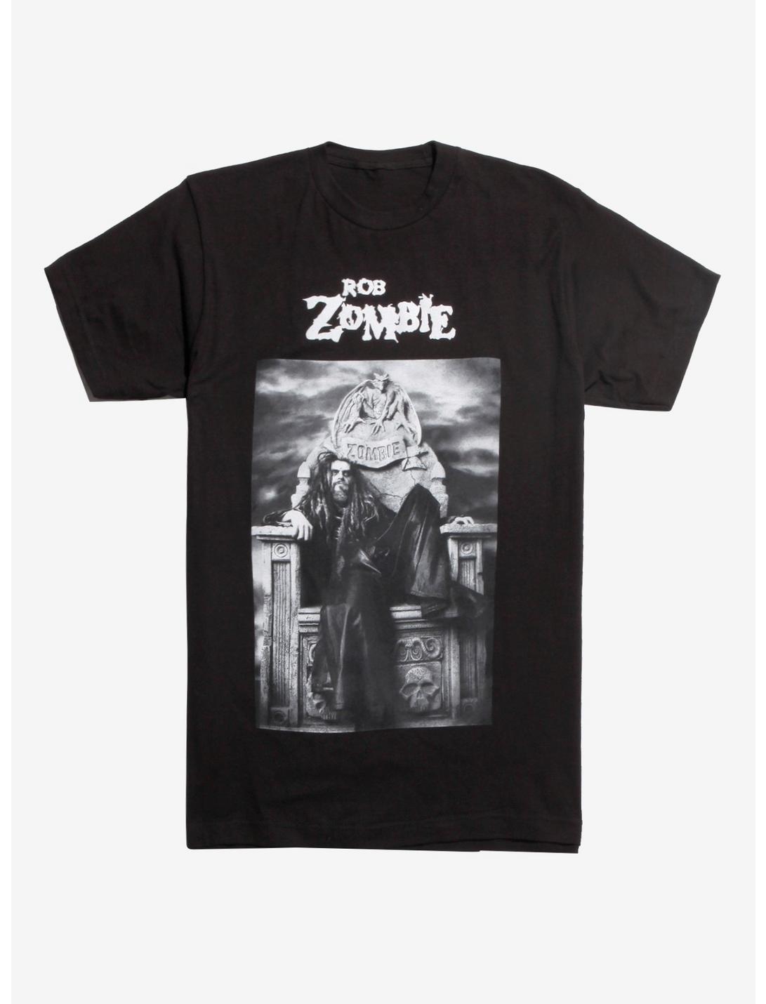 Rob Zombie Black & White Throne T-Shirt, BLACK, hi-res