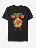 Marvel Iron Man This Dad Is Invincible T-Shirt, BLACK, hi-res