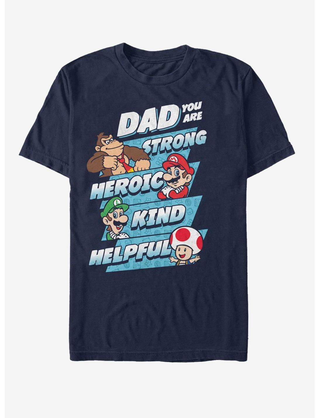 Nintendo Dad Jumble T-Shirt, NAVY, hi-res