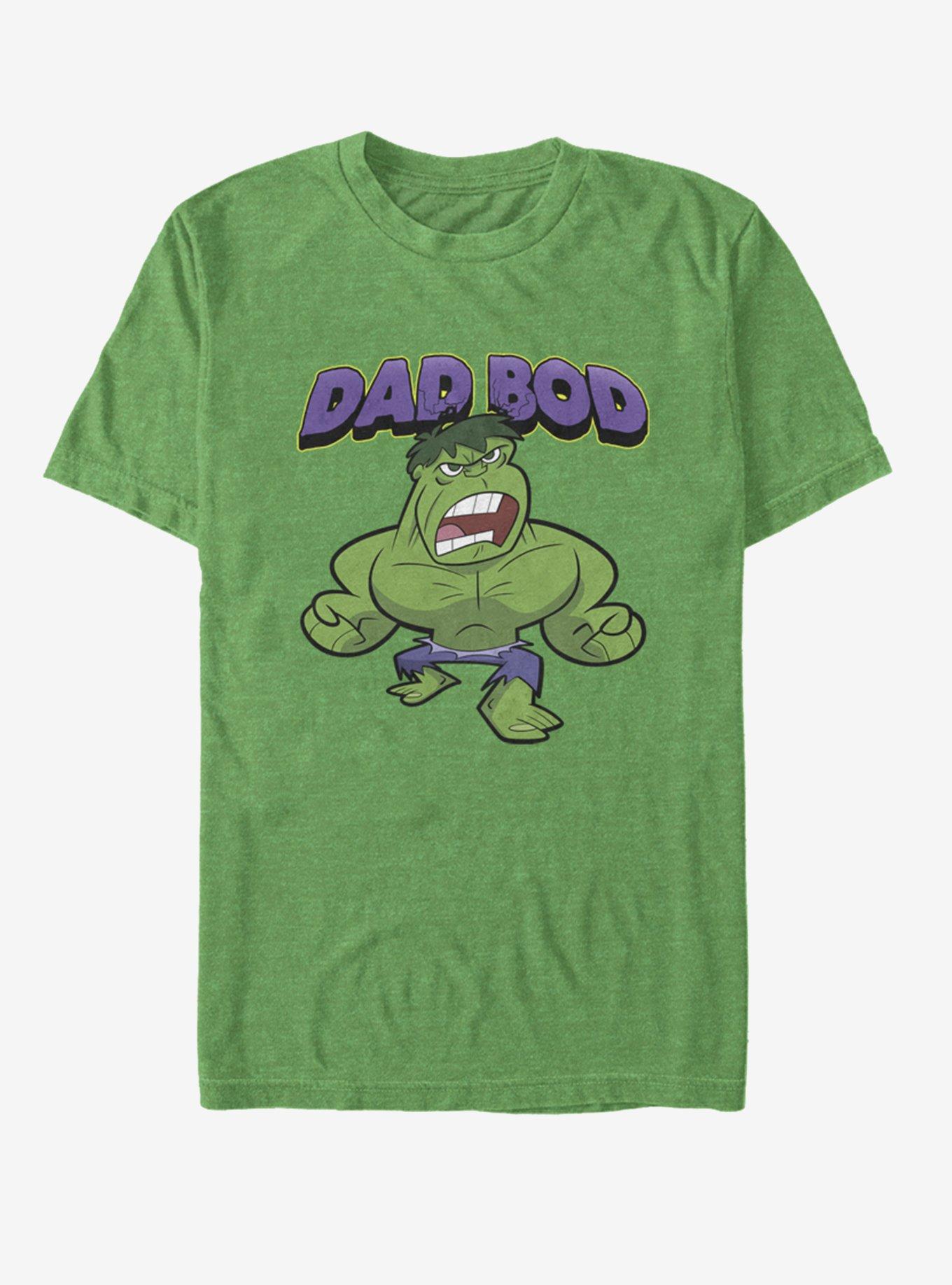 Marvel Hulk Dad Bod T-Shirt, KEL HTR, hi-res