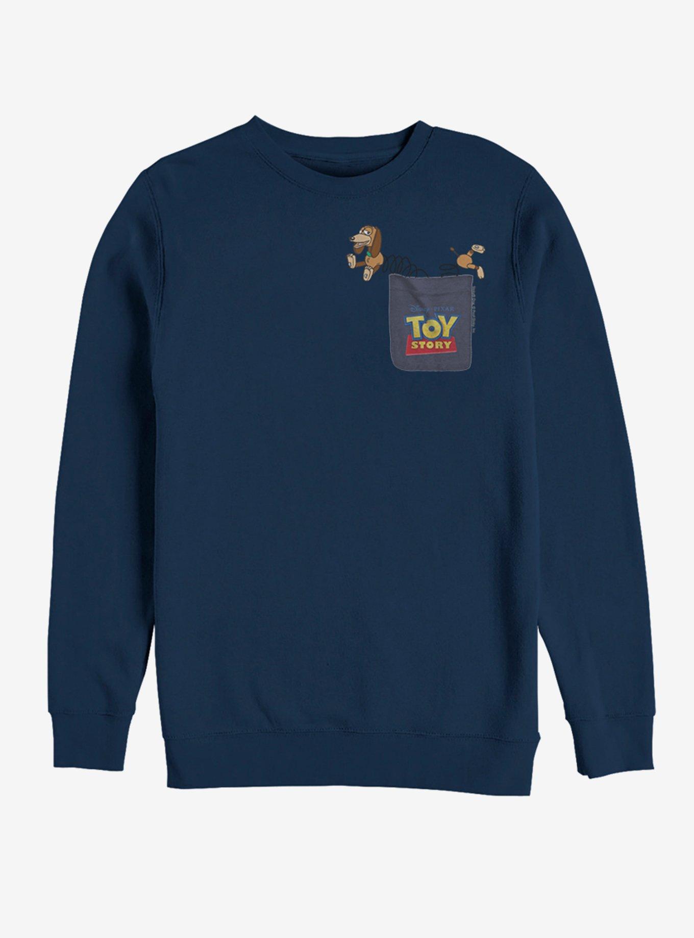 Disney Pixar Toy Story Slinky Dog Faux Pocket Sweatshirt, NAVY, hi-res