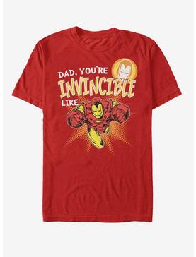Marvel Iron Man Invincible like Dad T-Shirt, RED, hi-res