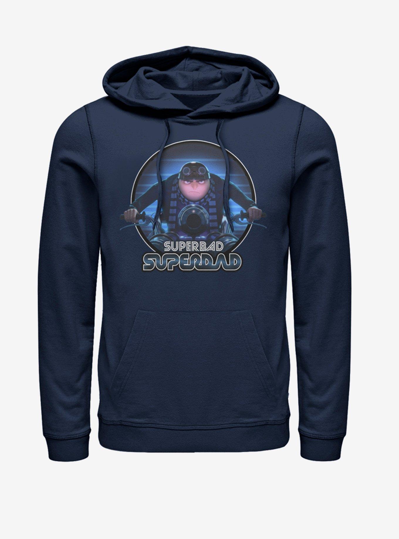 Minions Superbad Moto Dad Hoodie, NAVY, hi-res