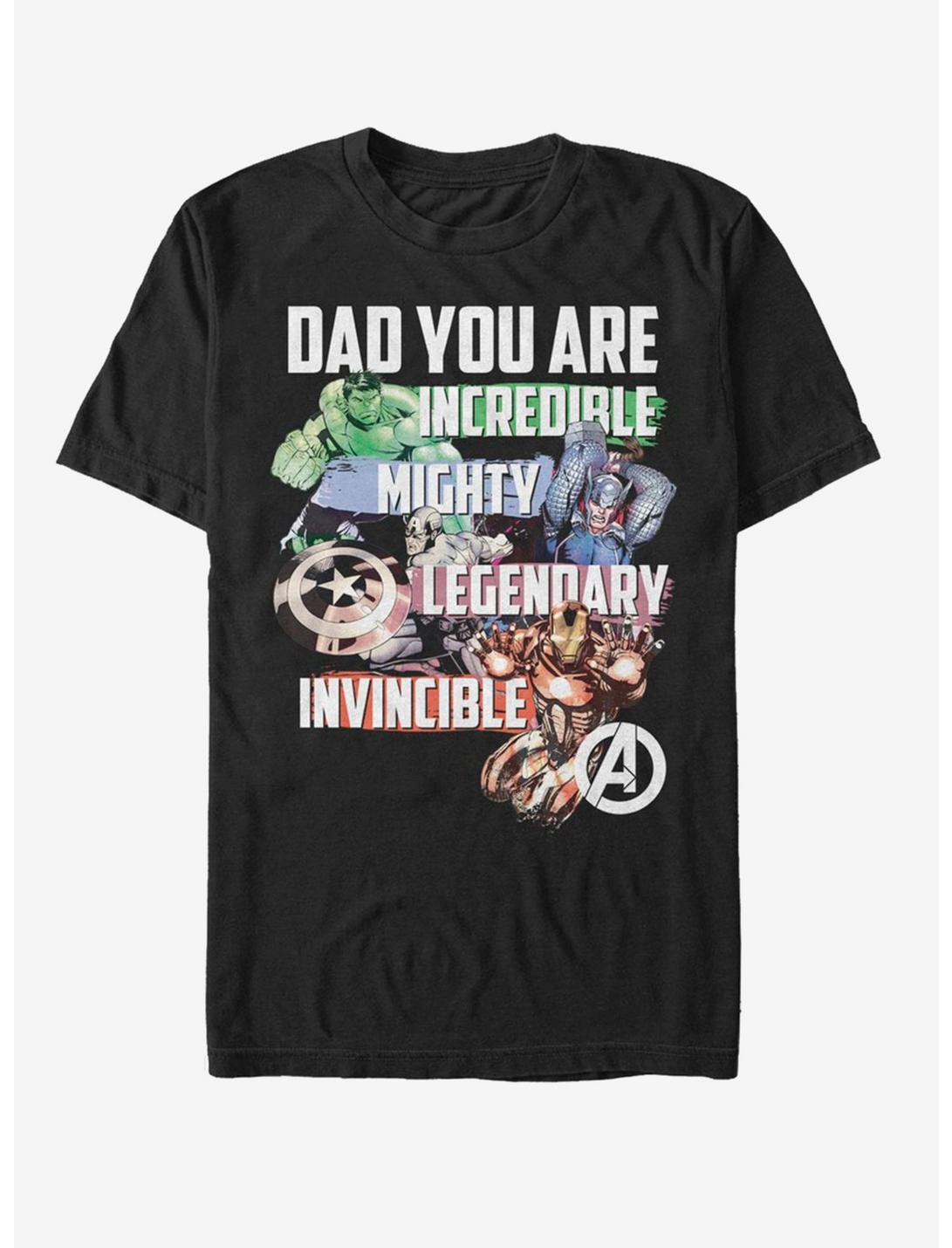 Marvel Avengers Dad T-Shirt, BLACK, hi-res