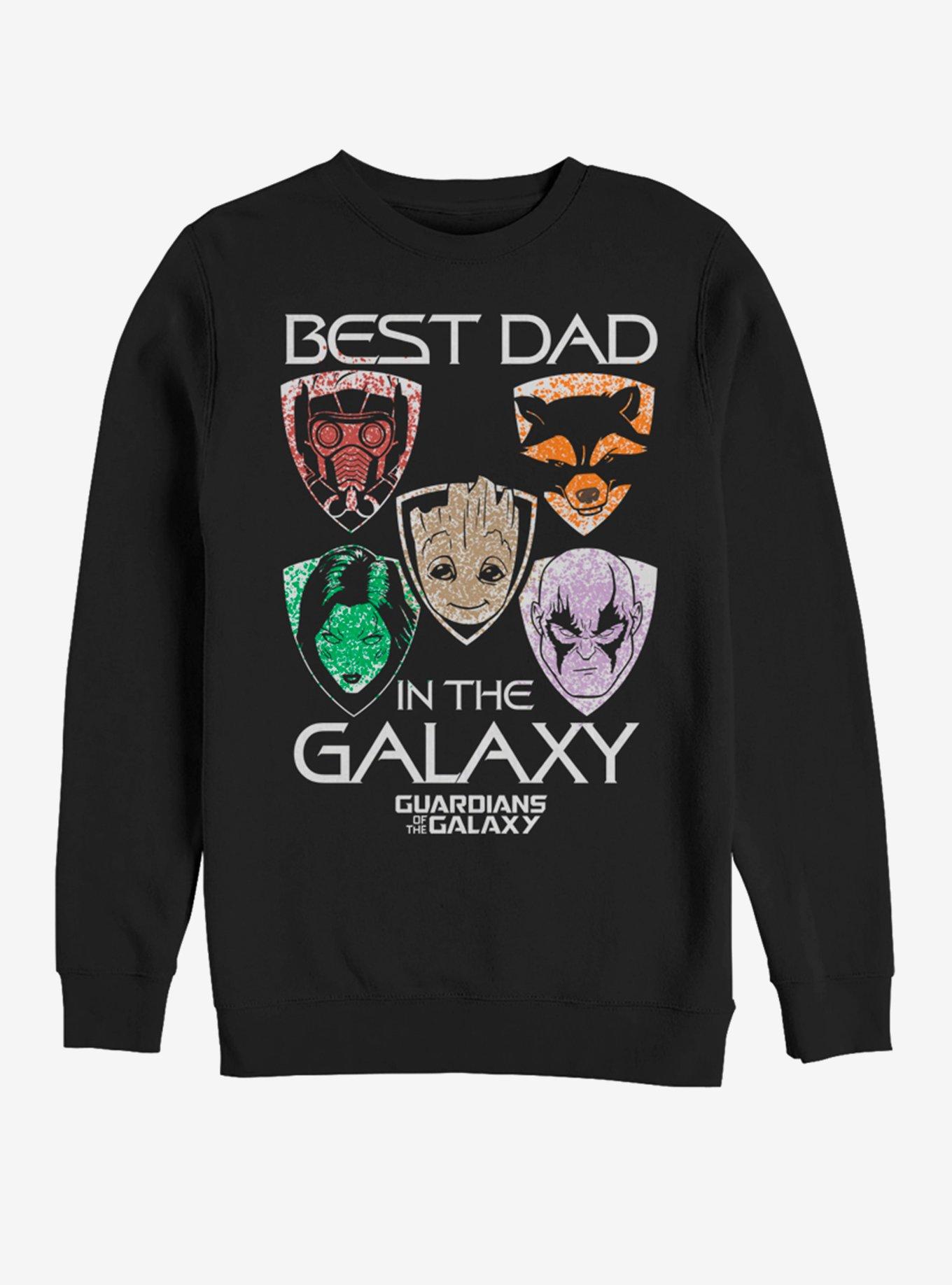 Marvel Guardians of the Galaxy Best Galaxy Dad Sweatshirt, BLACK, hi-res
