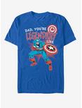 Marvel Captain America Legendary Like Dad T-Shirt, ROYAL, hi-res