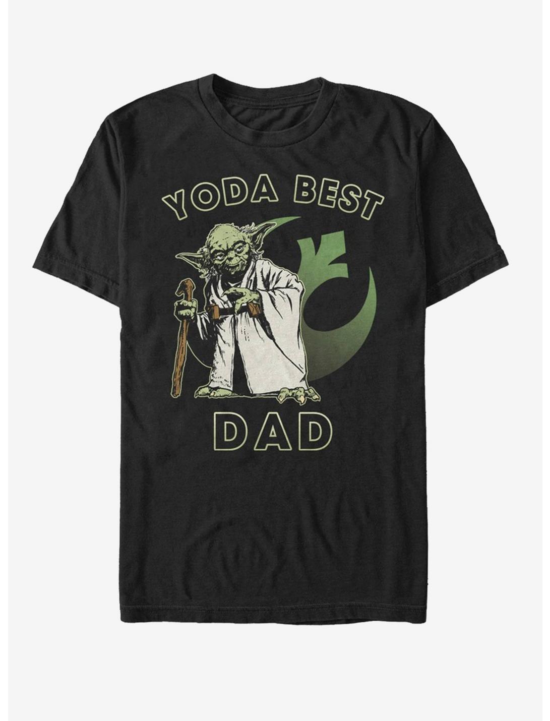 Star Wars Yoda Best Dad T-Shirt, BLACK, hi-res