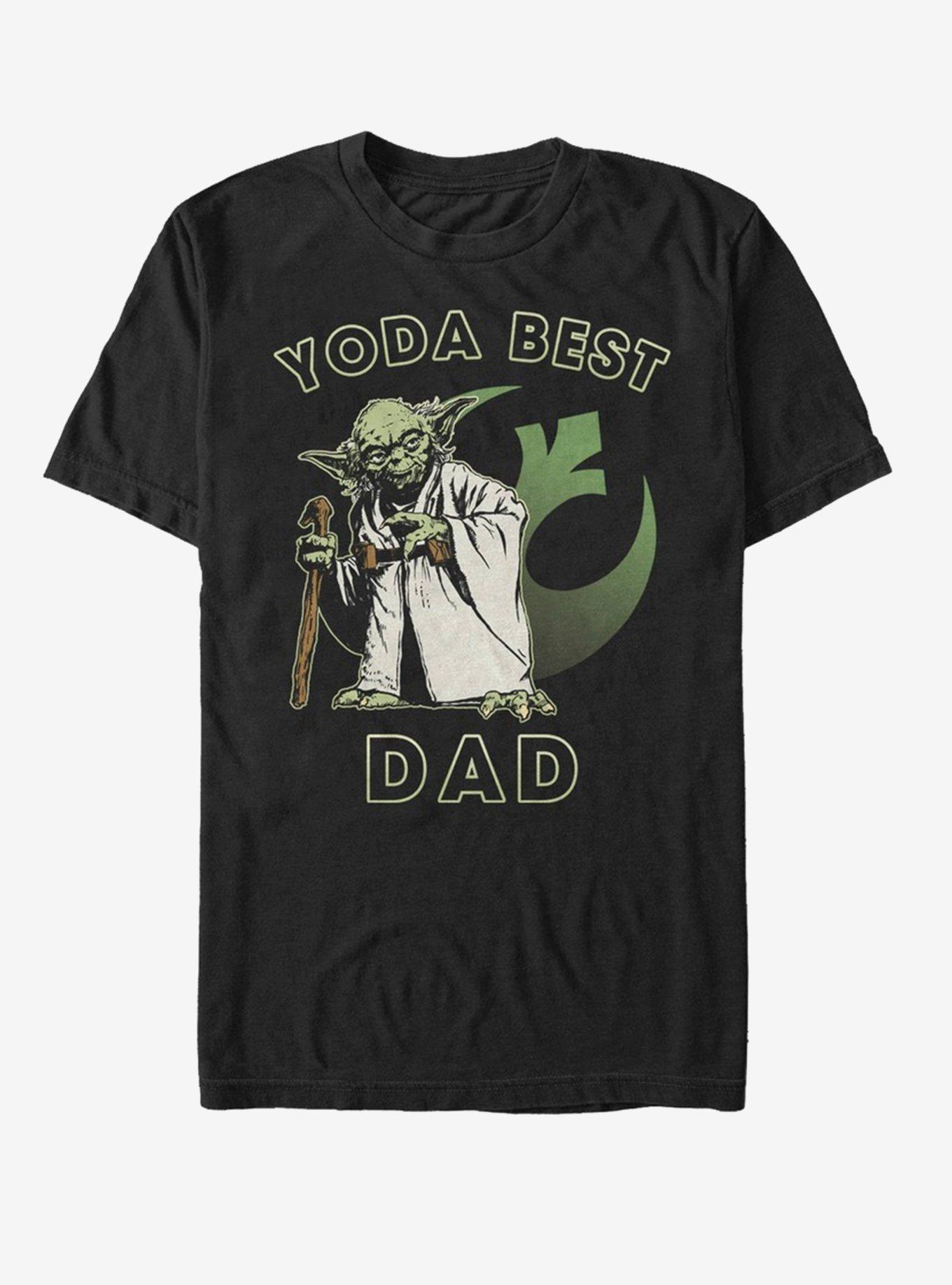 Star Wars Yoda Best Dad T-Shirt, BLACK, hi-res