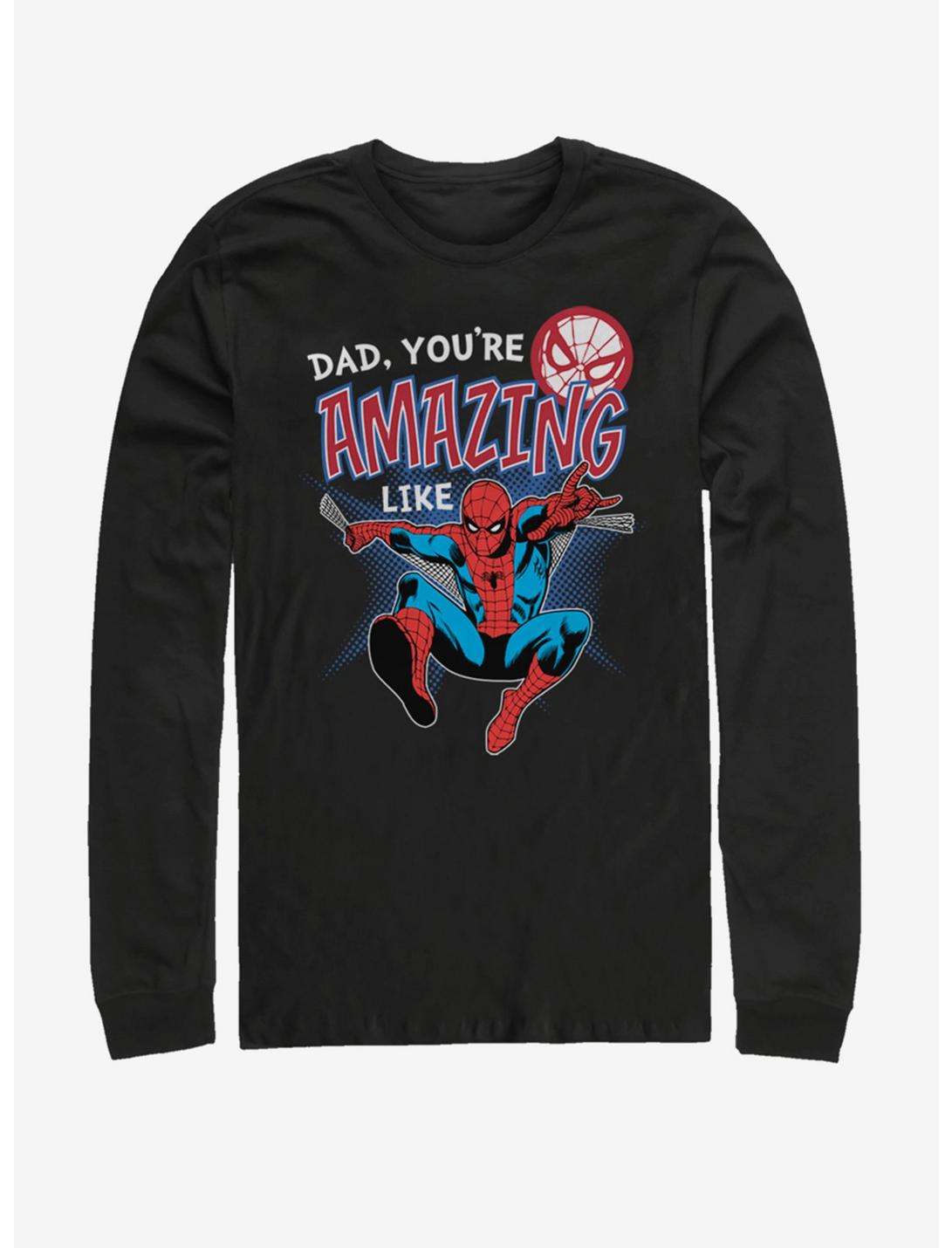 Marvel Spider-Man Amazing Like Dad Long-Sleeve T-Shirt, BLACK, hi-res