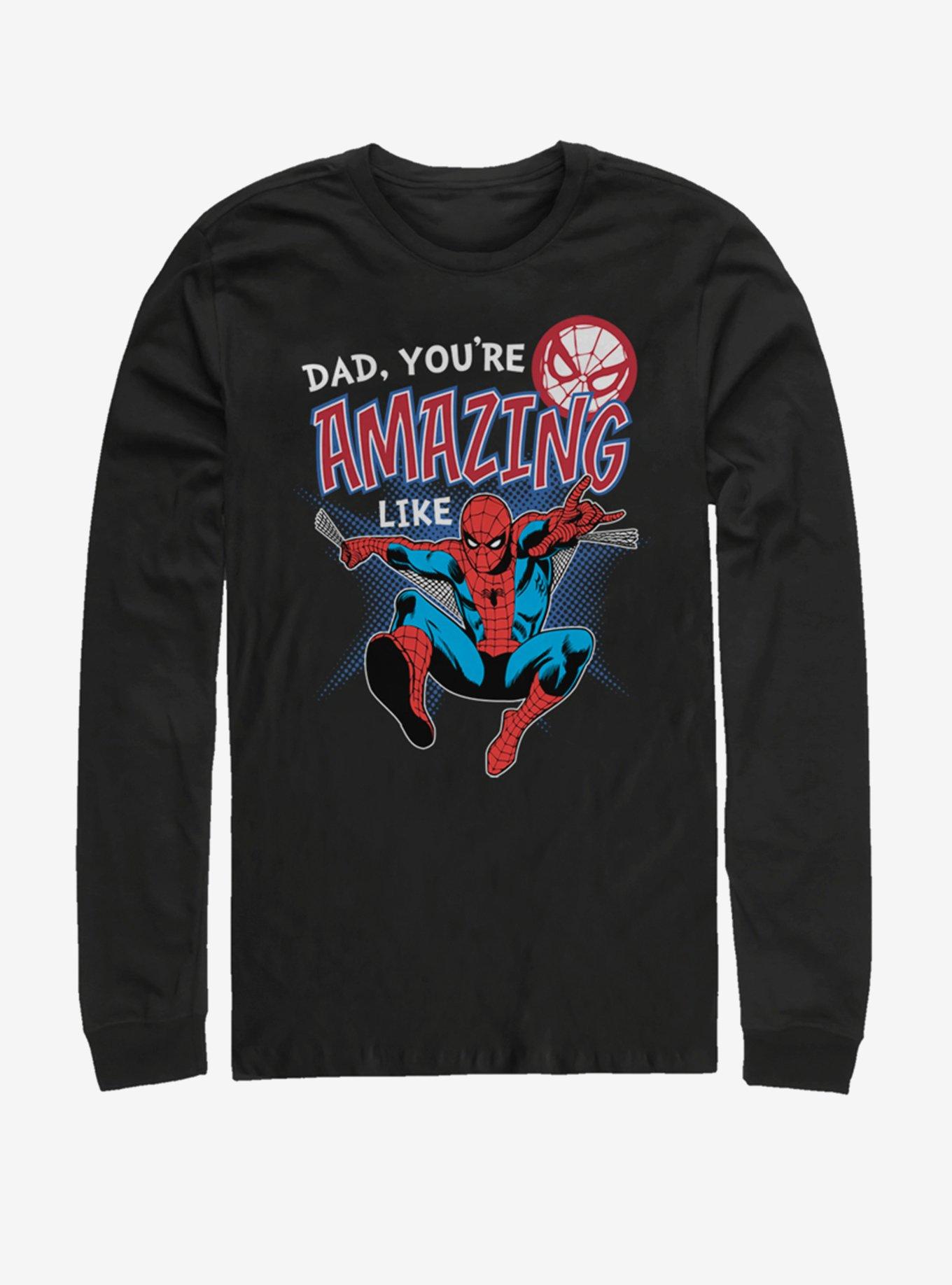 Marvel Spider-Man Amazing Like Dad Long-Sleeve T-Shirt, BLACK, hi-res
