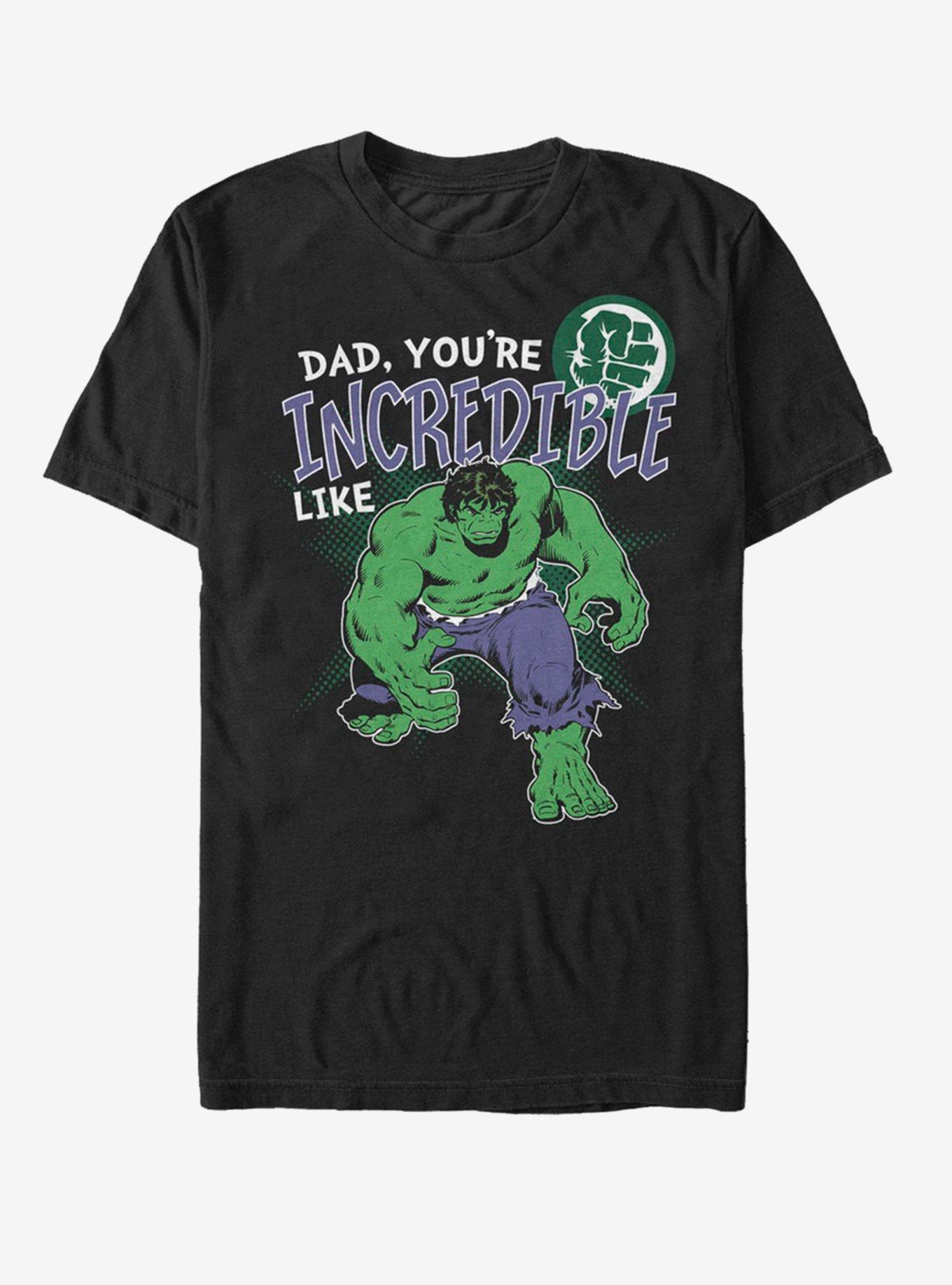Marvel Hulk Incredible Like Dad T-Shirt, BLACK, hi-res