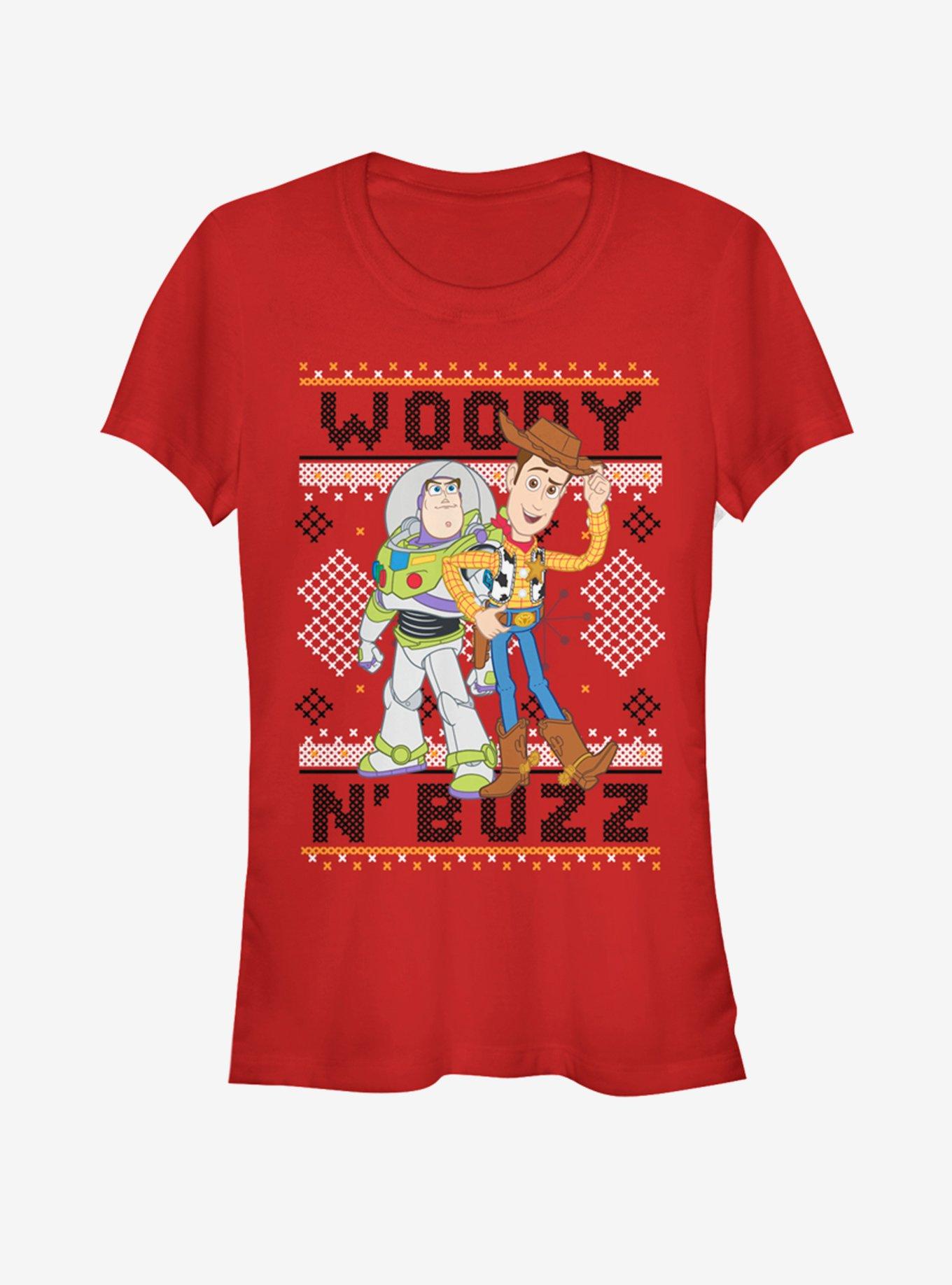 Disney Pixar Toy Story Woody Buzz Sew Girls T-Shirt, RED, hi-res