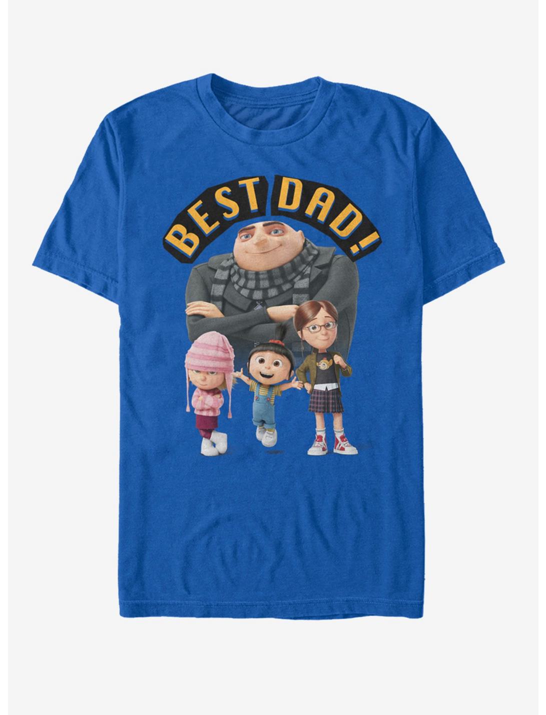 Minions Best Dad T-Shirt, ROYAL, hi-res