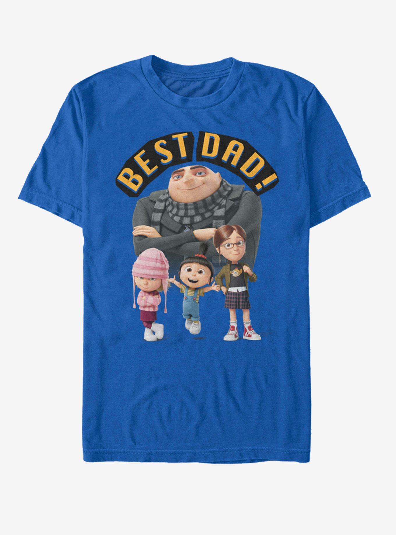 Minions Best Dad T-Shirt, ROYAL, hi-res