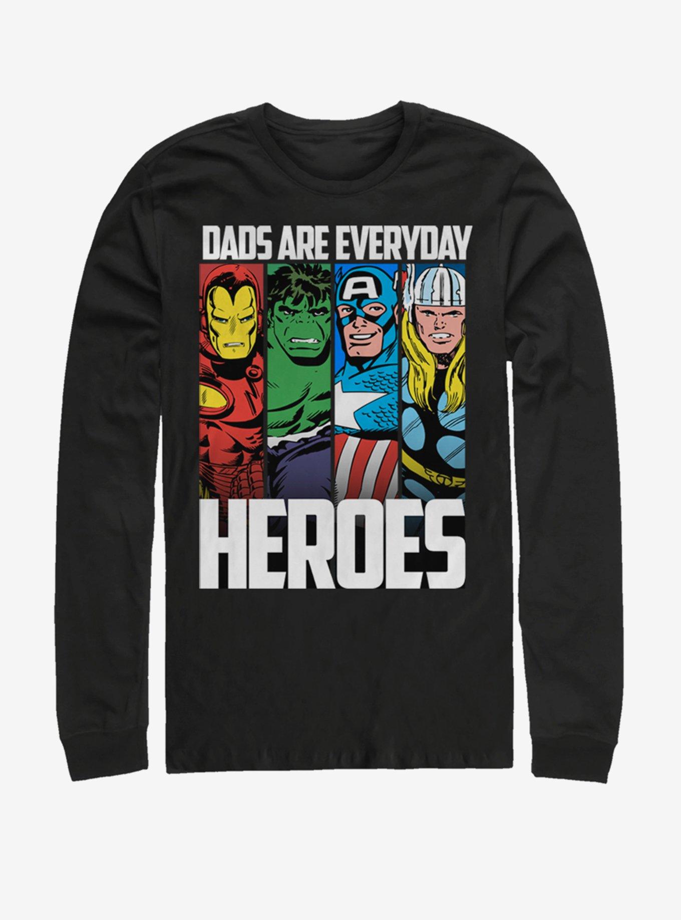 Marvel Everyday Hero Dad Long-Sleeve T-Shirt, BLACK, hi-res