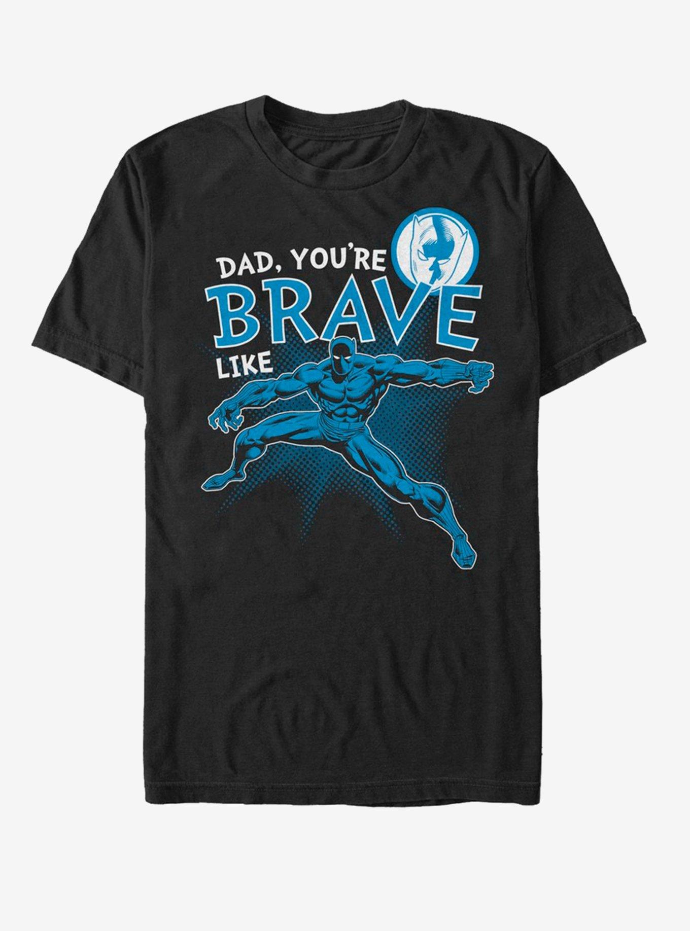 Marvel Black Panther Brave Like Dad T-Shirt, BLACK, hi-res