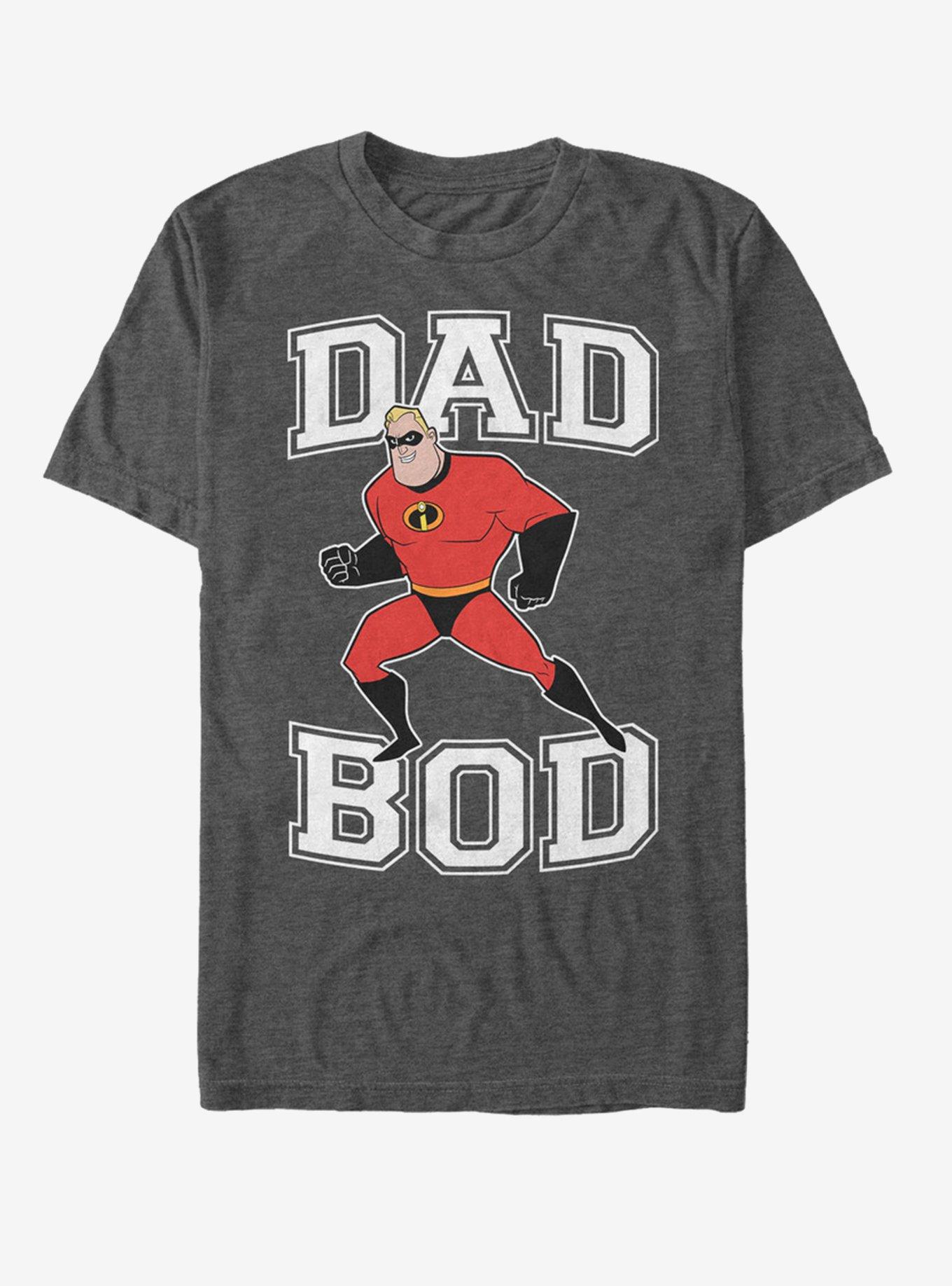 Disney Pixar The Incredibles Dad Bod T-Shirt, CHAR HTR, hi-res