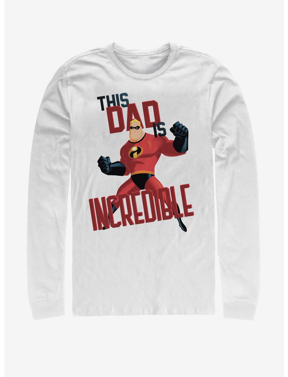Disney Pixar The Incredibles This Dad Is Incredible Long-Sleeve T-Shirt, WHITE, hi-res