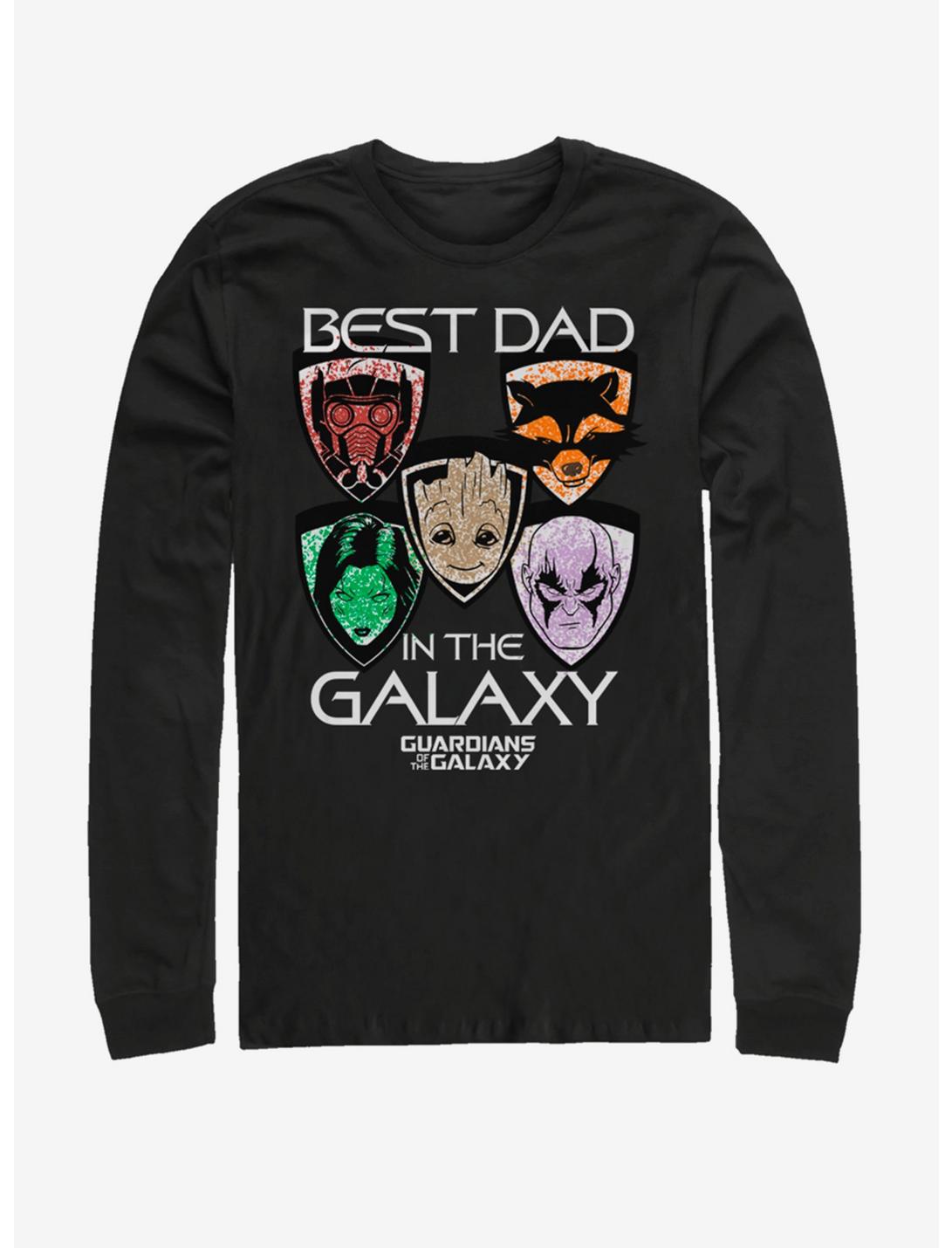 Marvel Guardians of the Galaxy Best Galaxy Dad Long-Sleeve T-Shirt, BLACK, hi-res