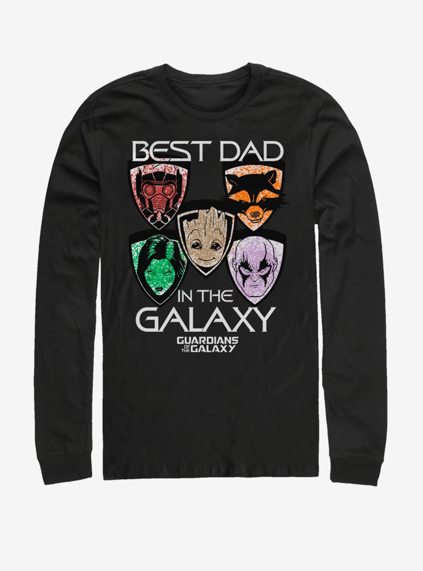 Marvel Guardians of the Galaxy Best Galaxy Dad Long-Sleeve T-Shirt, BLACK, hi-res