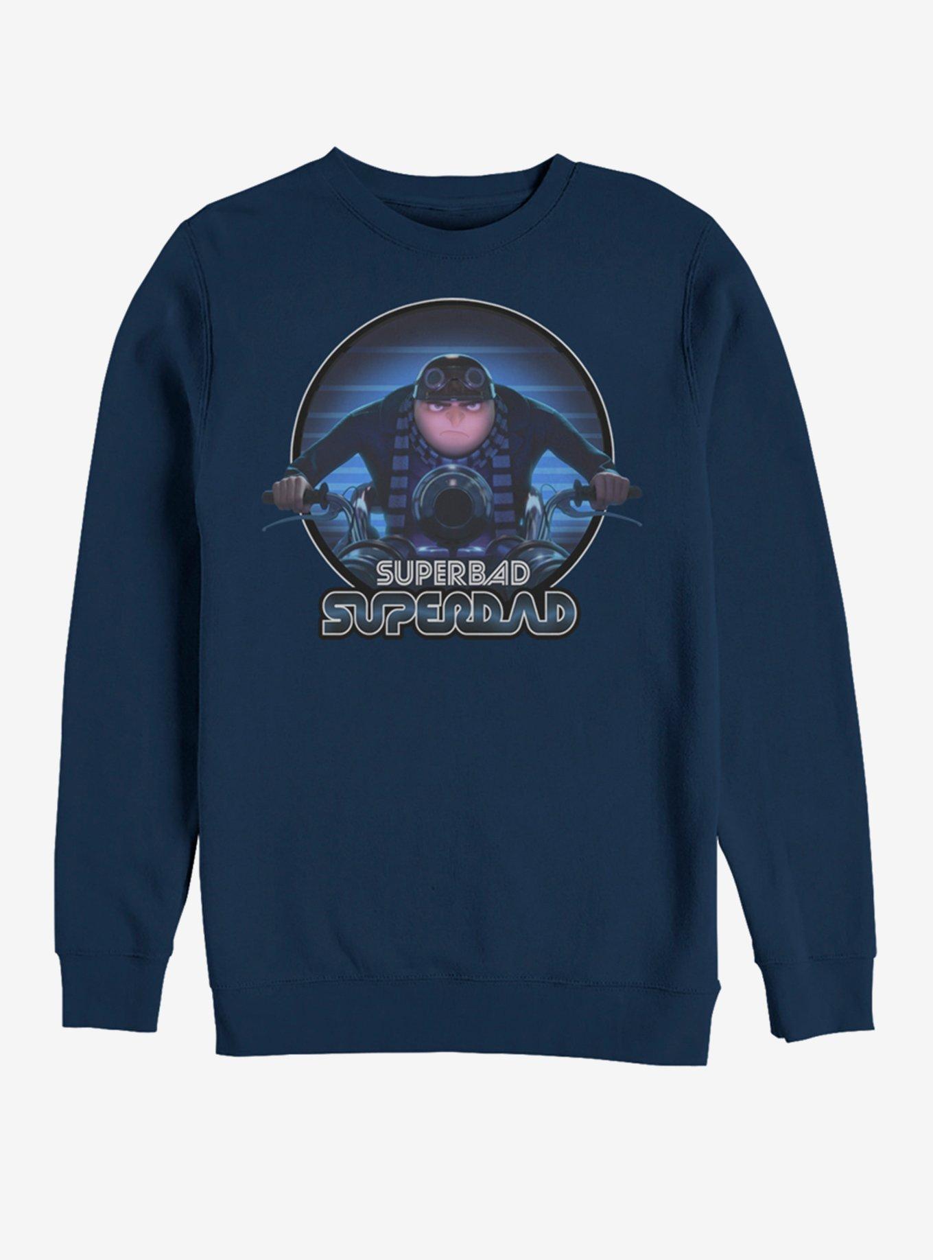 Minions Superbad Moto Dad Sweatshirt, NAVY, hi-res